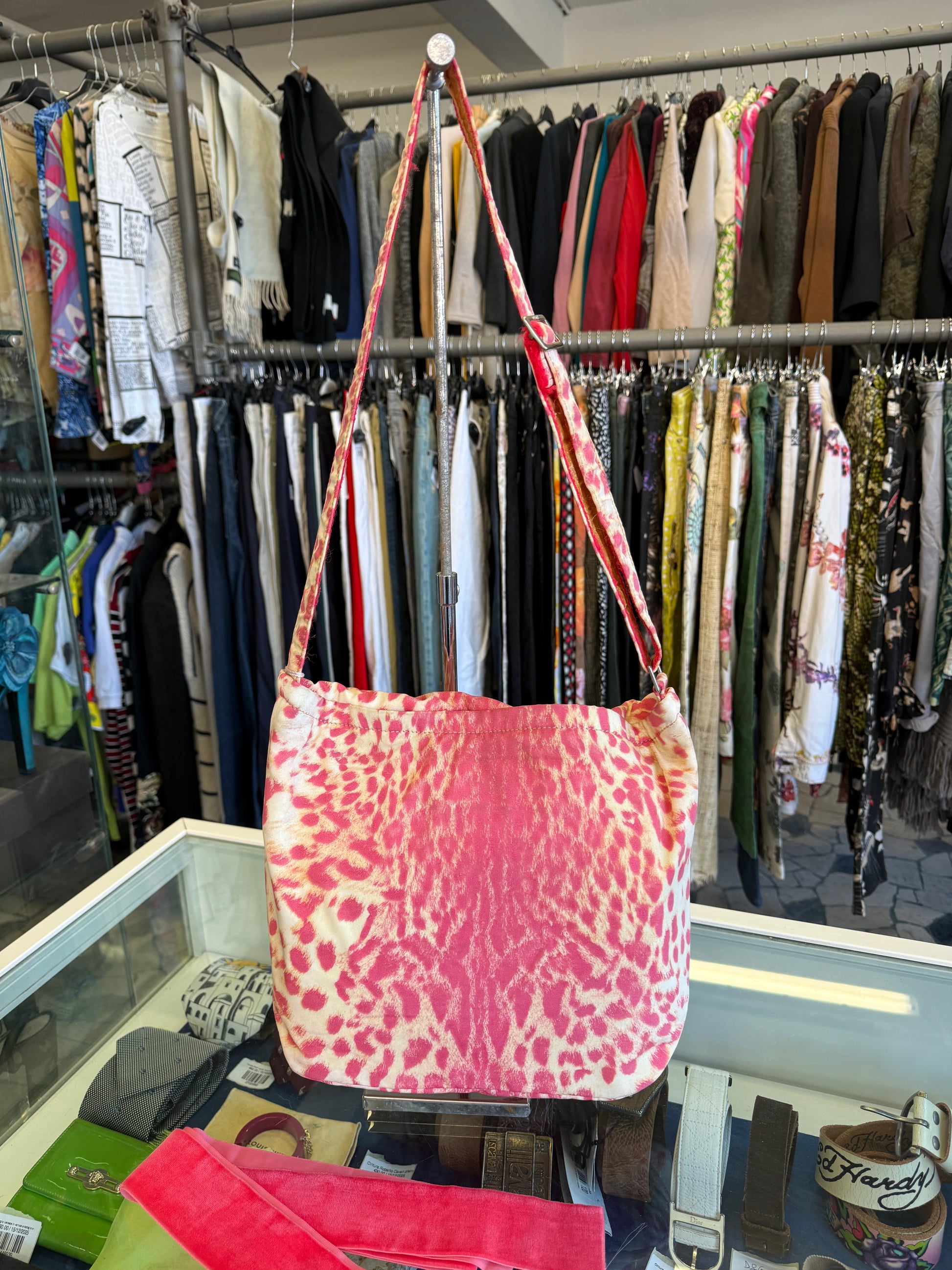 Borsa Roberto Cavalli SS2000 pink leopard print