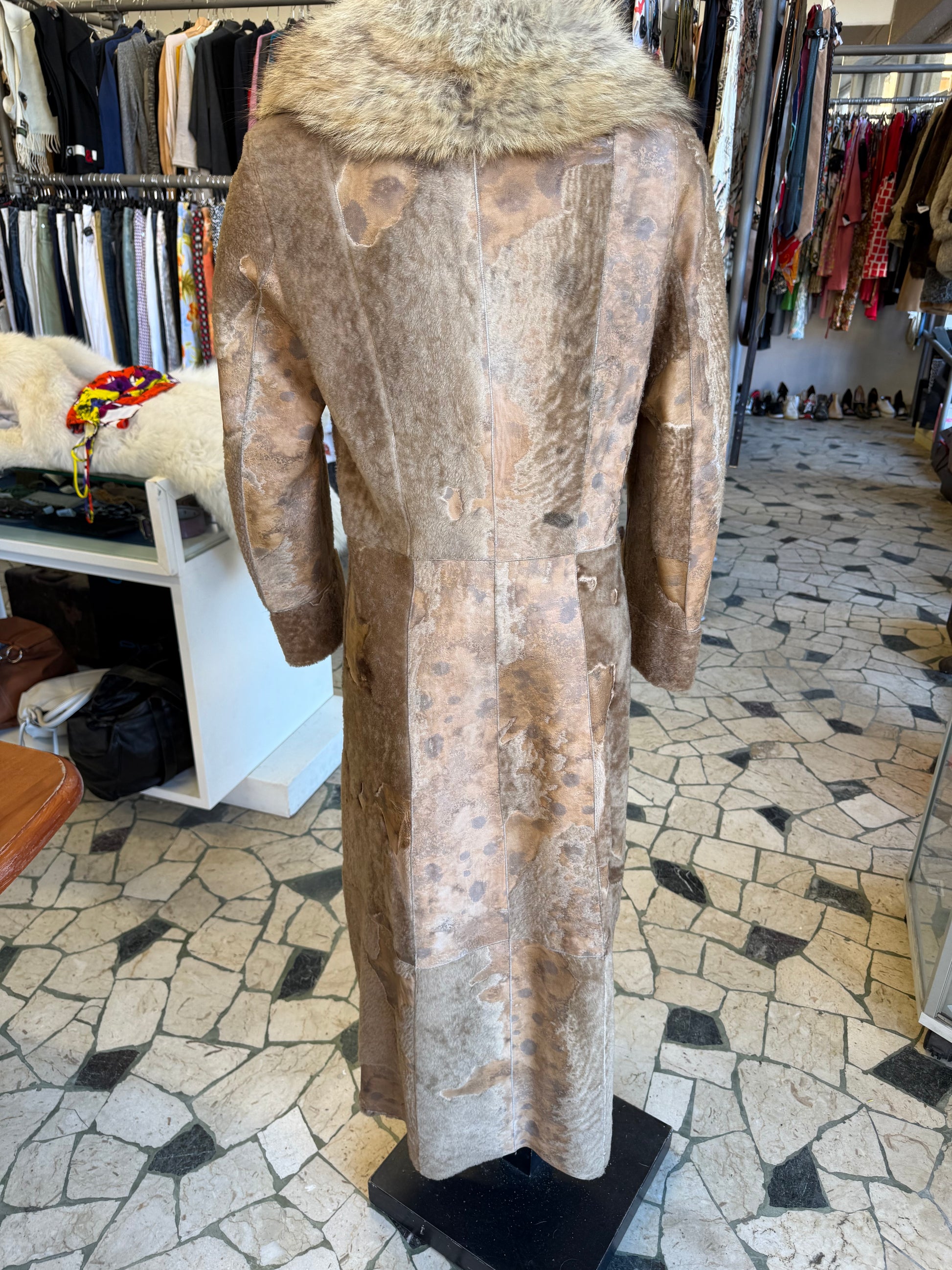 Cappotto shearling cavallino pezzato stile 2000
