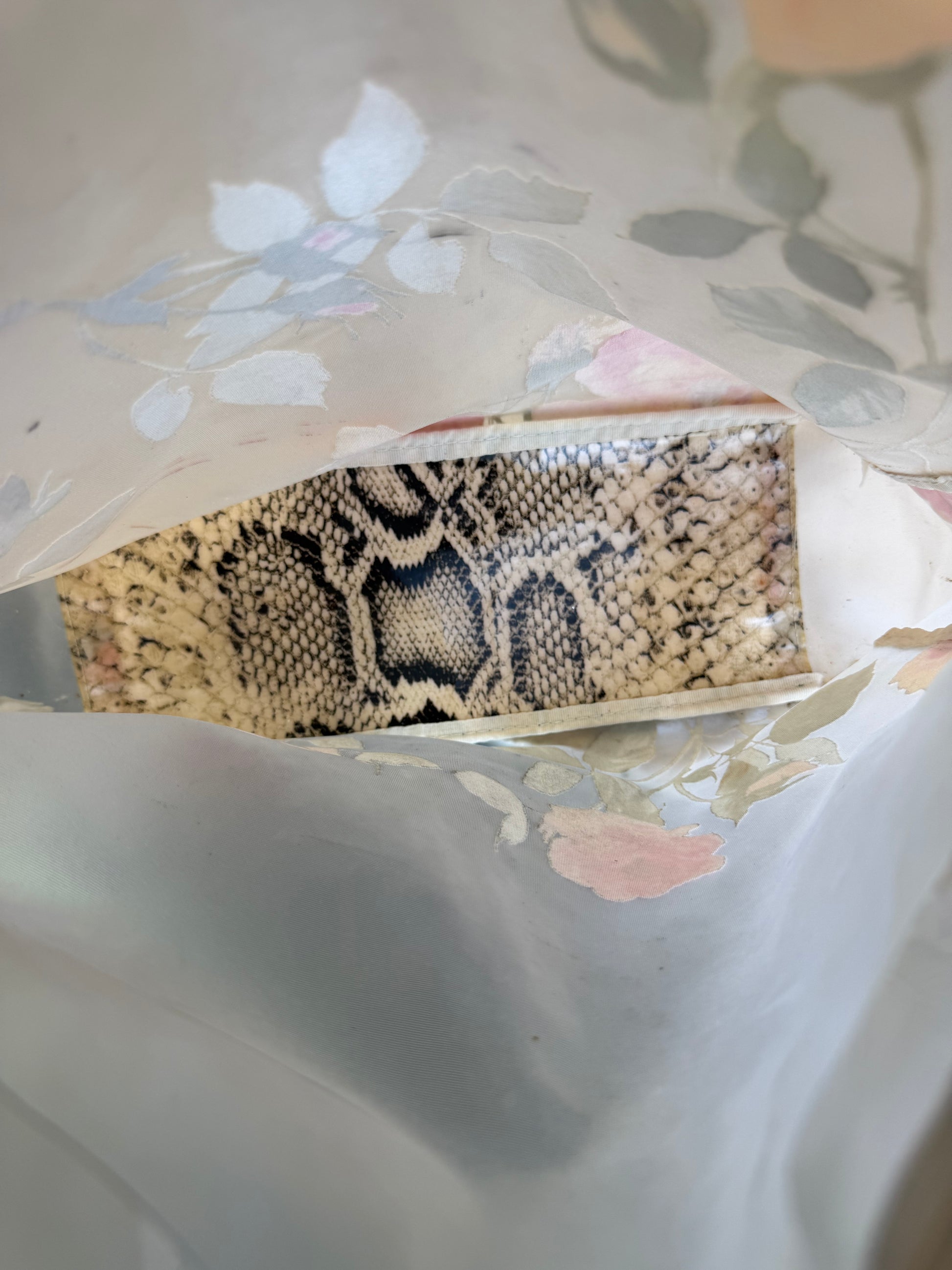 Borsa a spalla Roberto Cavalli SS1998 pitone e rose