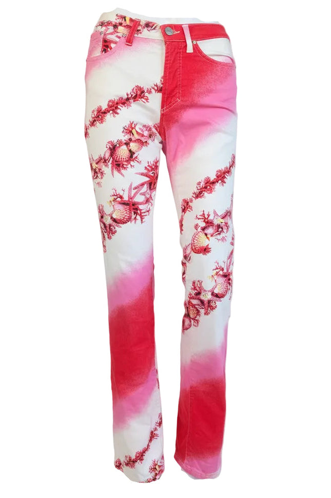 Jeans Versace coralli e conchiglie 2000”