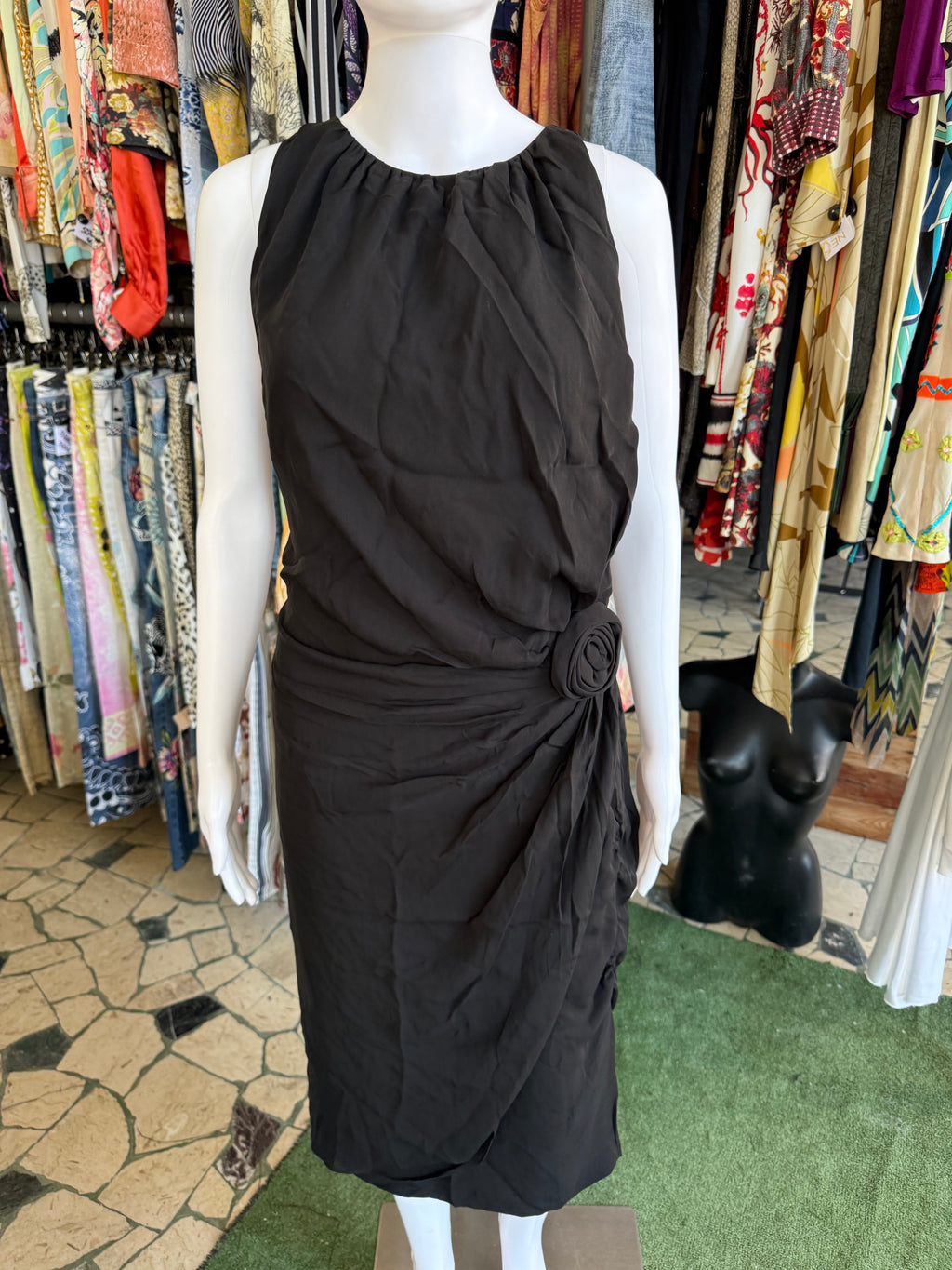 Abito Moschino fiore seta 2000s