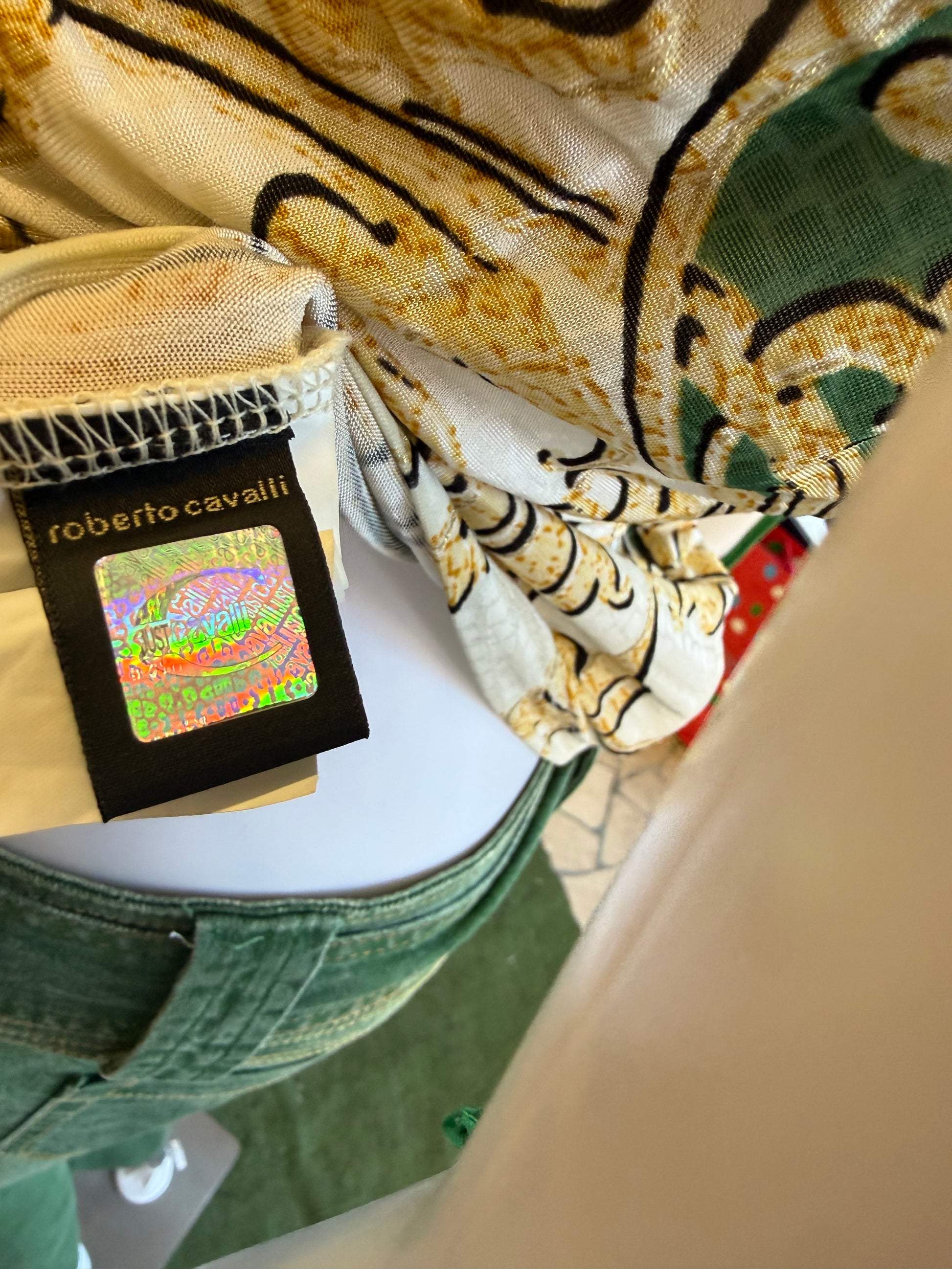 Set Roberto Cavalli verde barocco