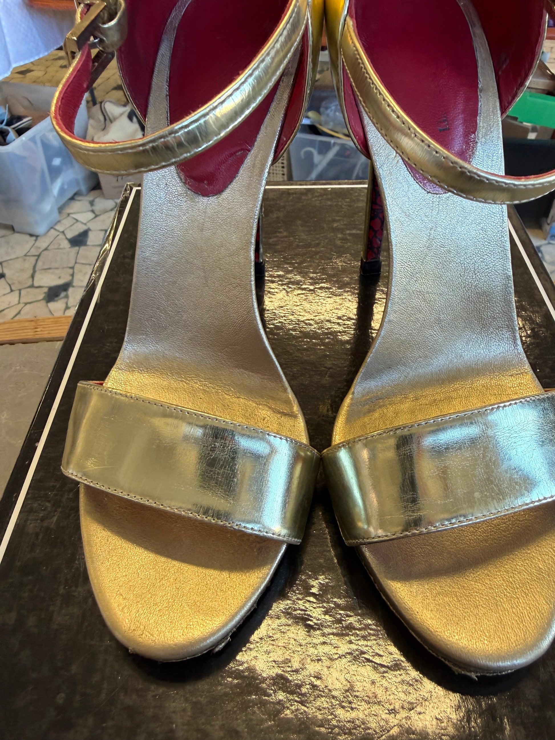 Cesare Paciotti sandali Dagger Heels Lady Blade oro 37