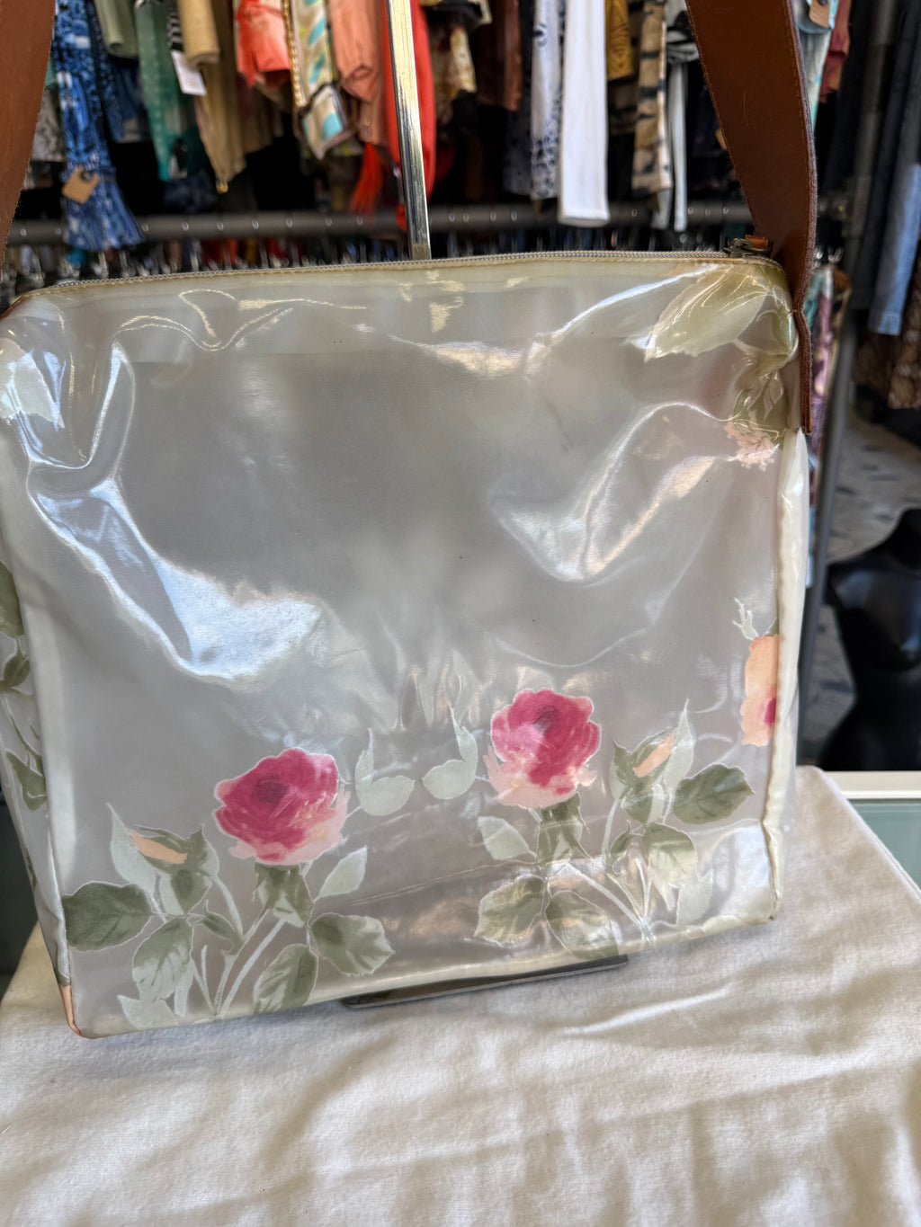 Borsa a spalla Roberto Cavalli SS1998 pitone e rose