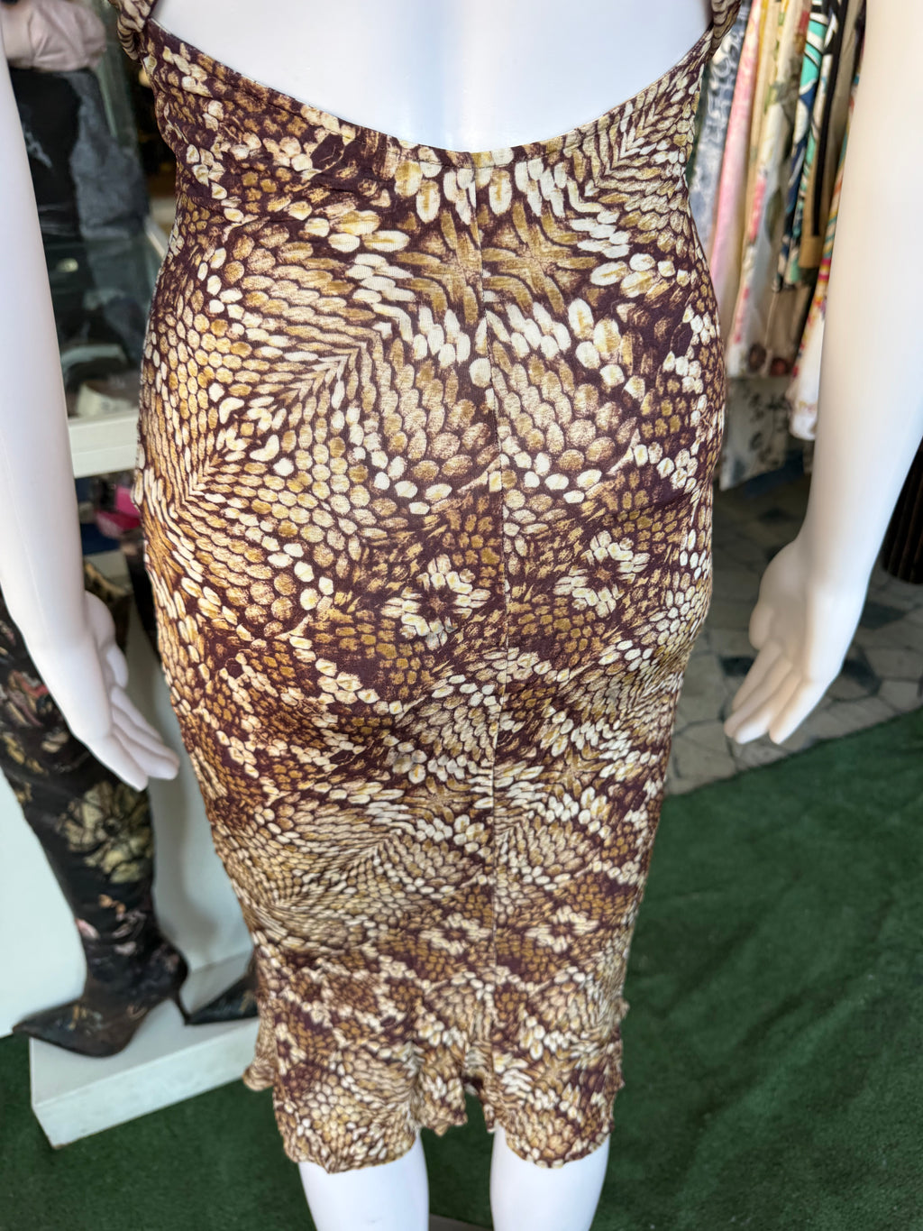 Abito Roberto Cavalli animalier pitone