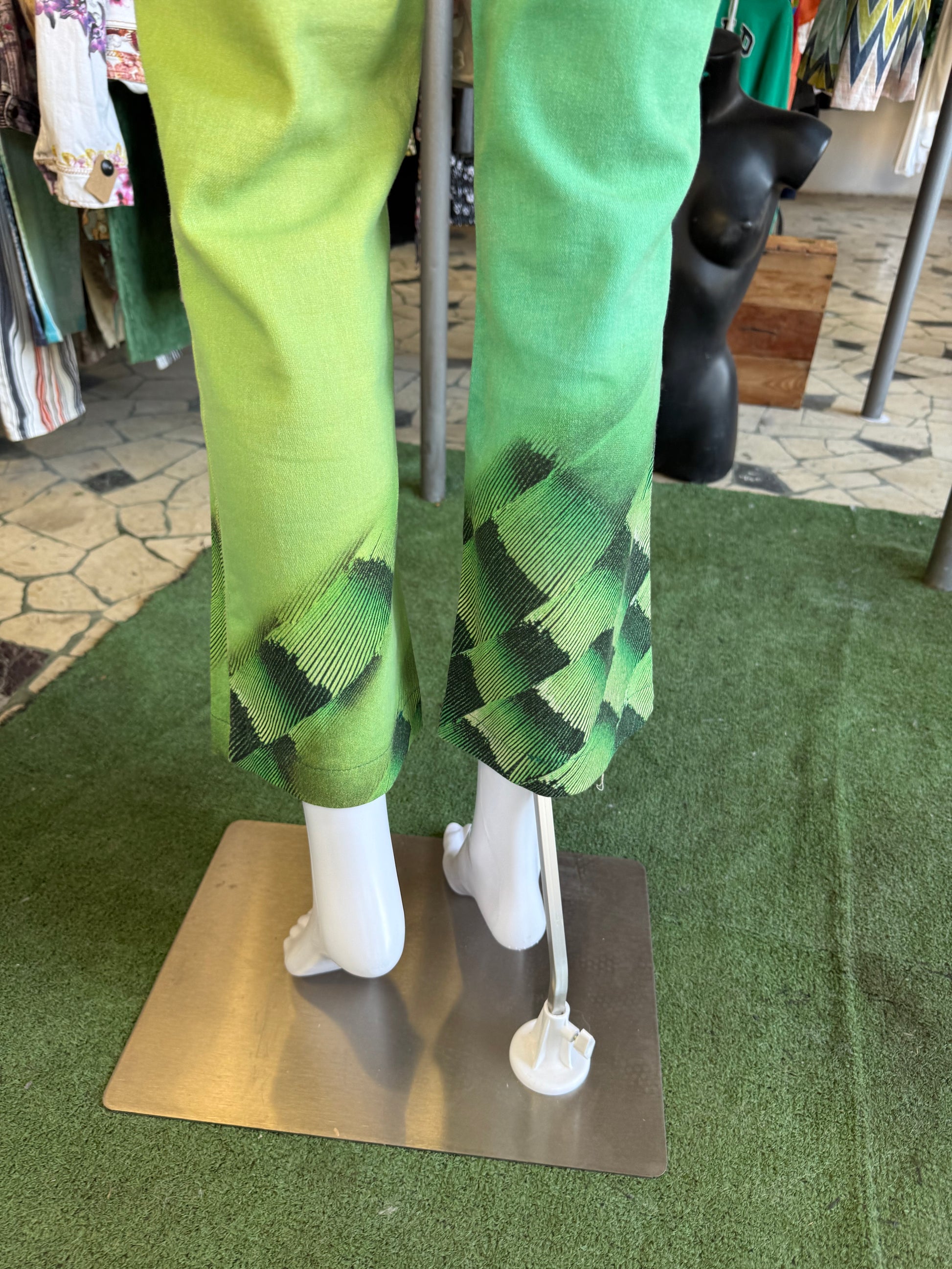 Jeans Roberto Cavalli verde iguana 00s