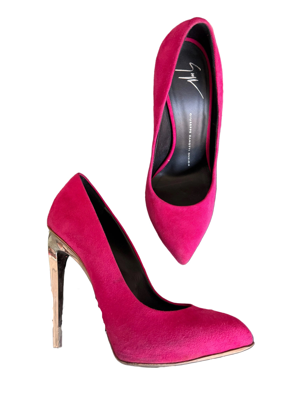 Décolleté Giuseppe Zanotti fucsia tacco acciaio