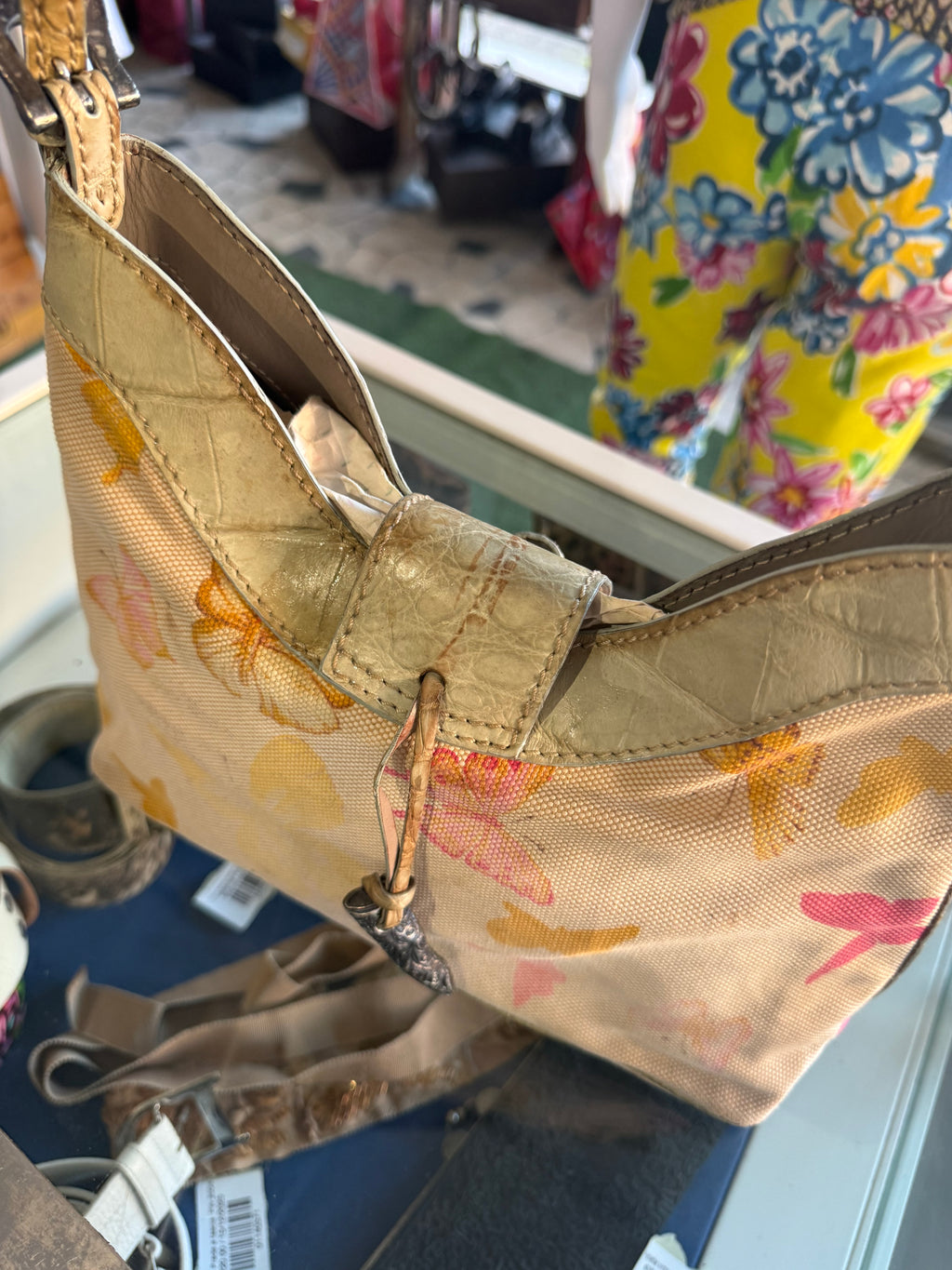 Borsa Valentino Garavani SS2004 farfalle e pelle croco