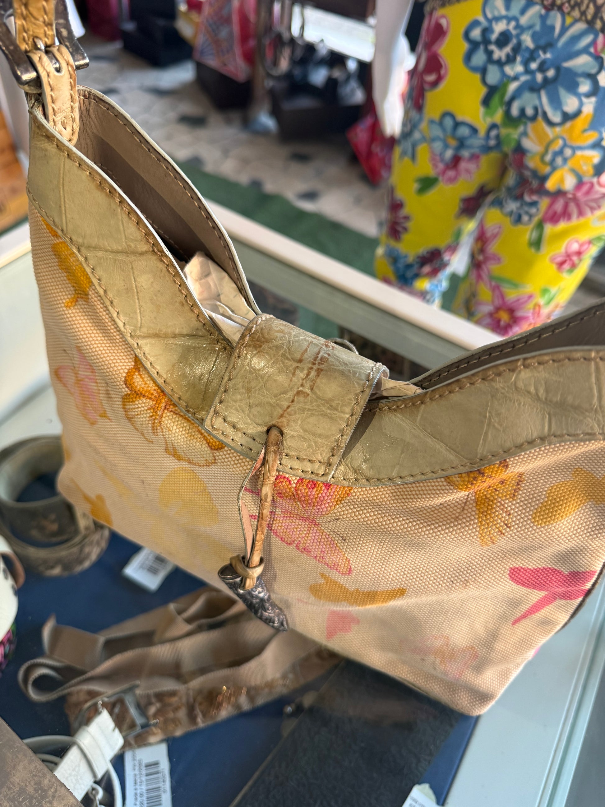 Borsa Valentino Garavani SS2004 farfalle e pelle croco