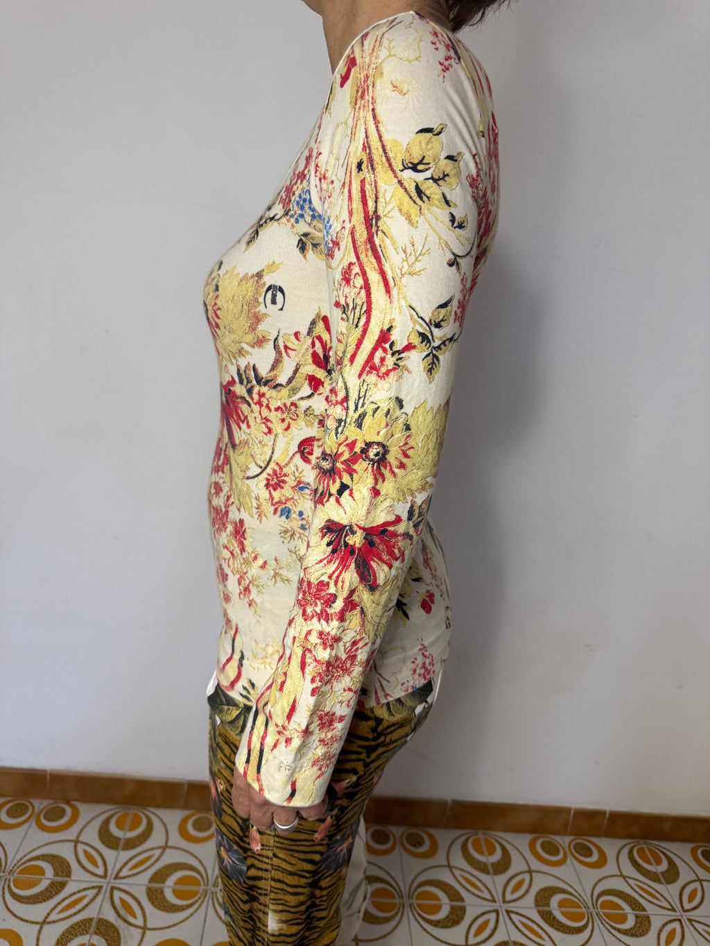 Top floreale bouquet Roberto Cavalli Just 2000”