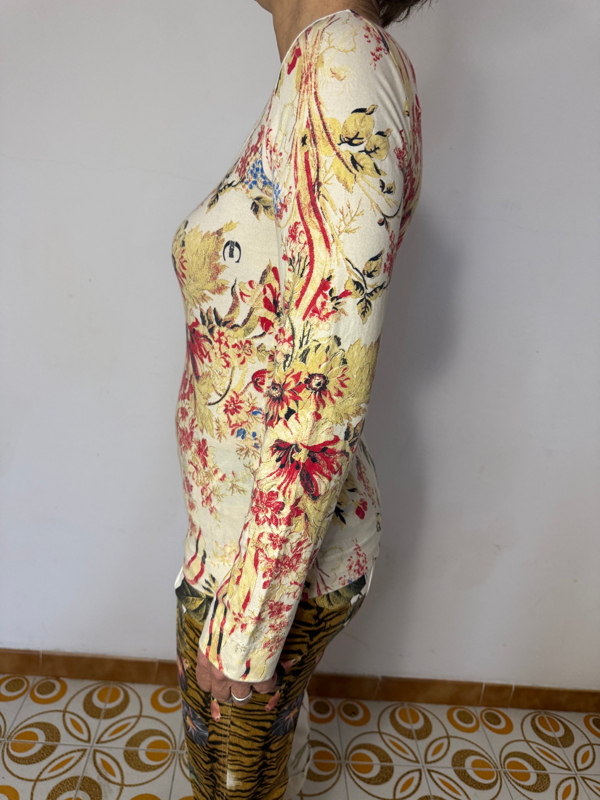Top floreale bouquet Roberto Cavalli Just 2000”