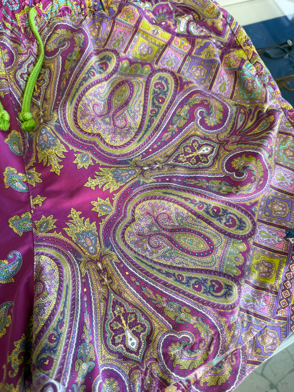 Costume da bagno Etro stampa paisley viola 00s