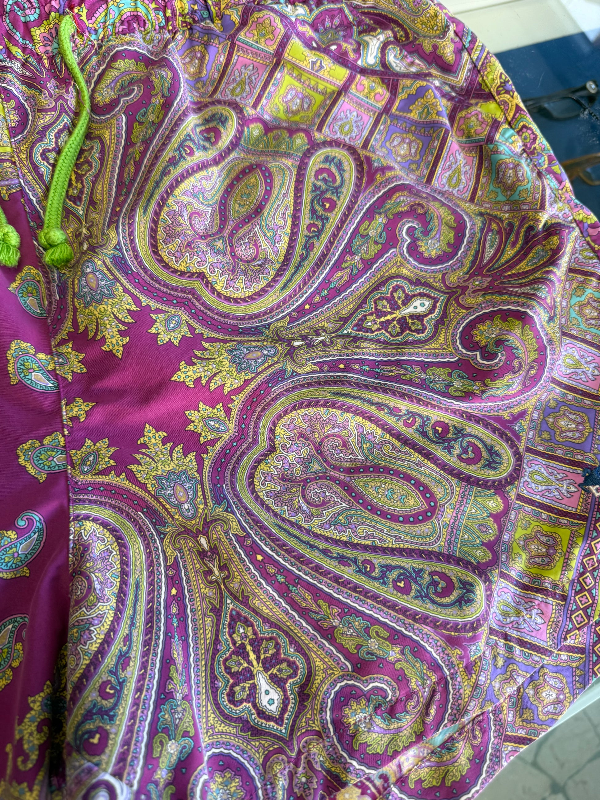 Costume da bagno Etro stampa paisley viola 00s
