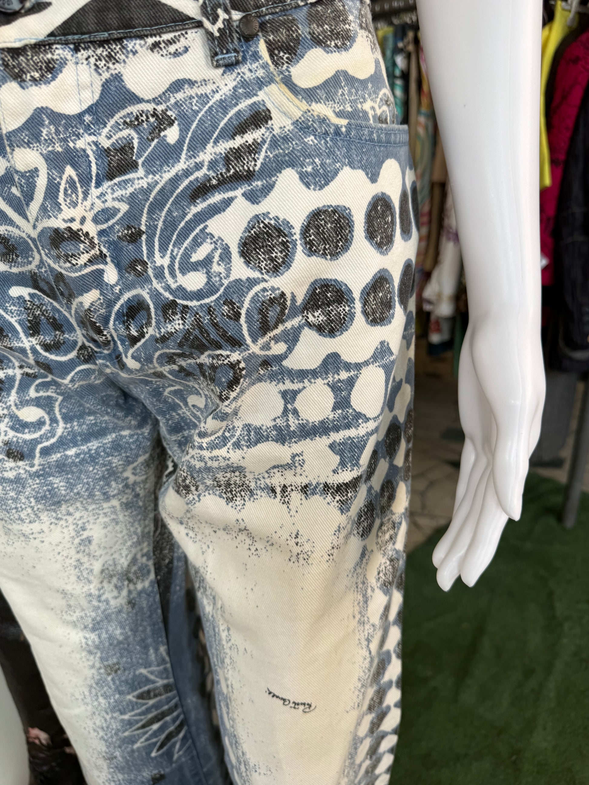 Jeans bandana Roberto Cavalli blu SS2003