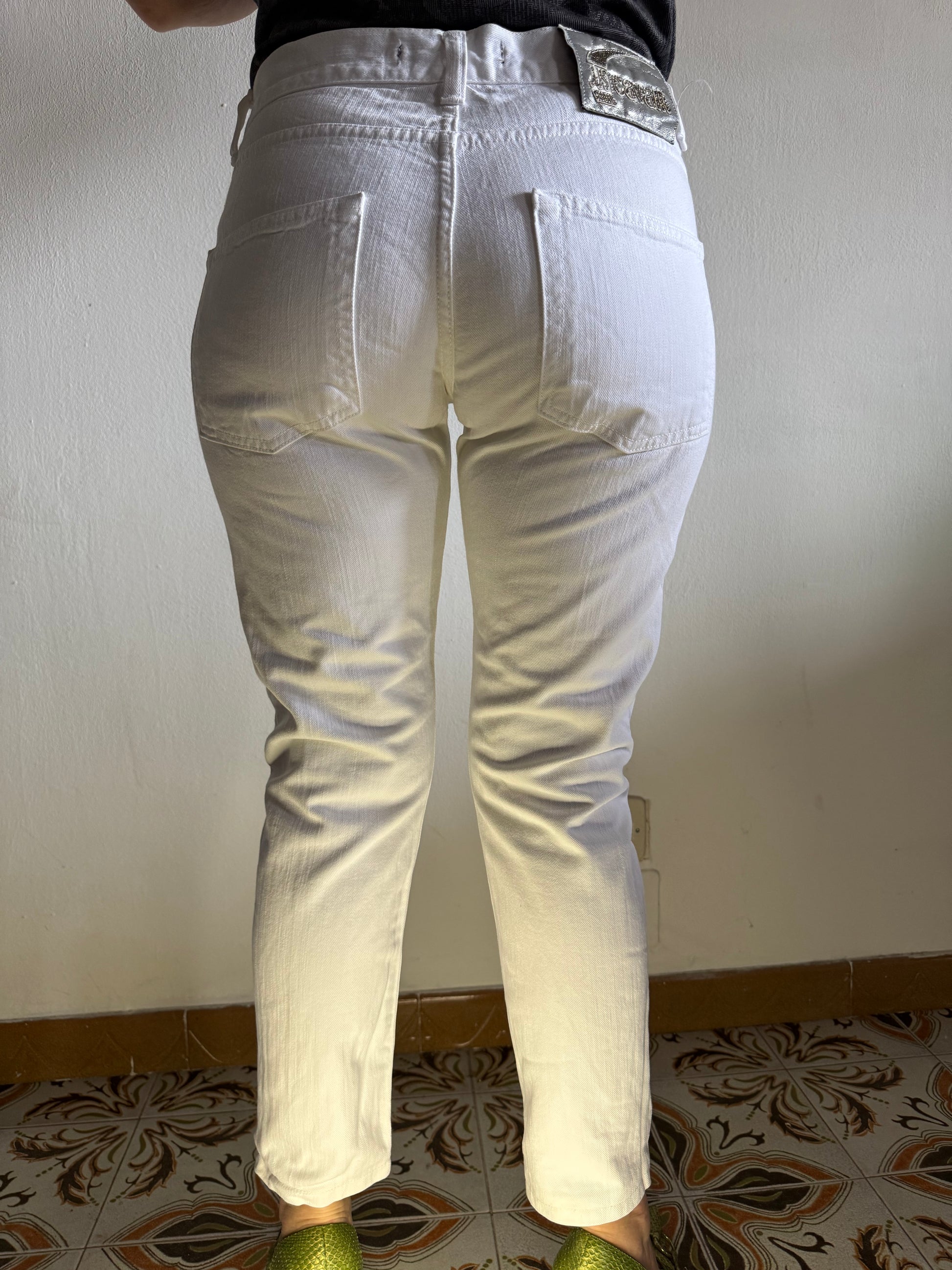 Jeans elengante bianco Roberto Cavalli Just 2000”