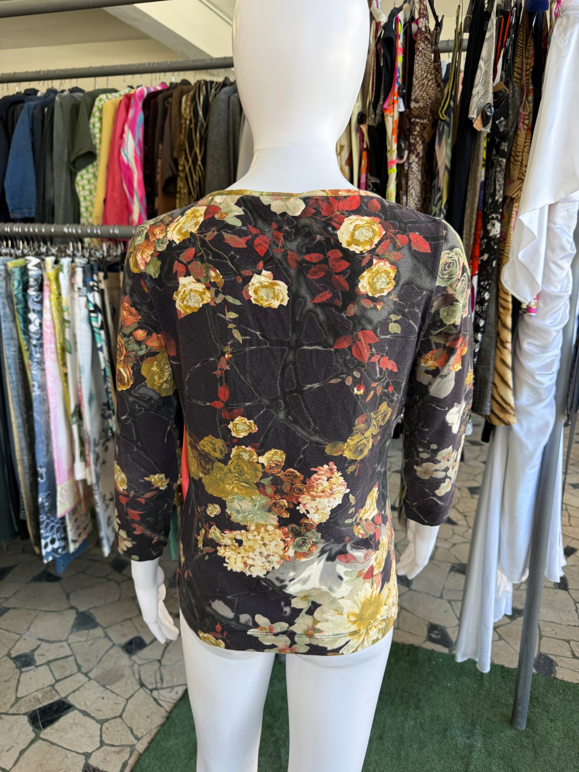 Top Roberto Cavalli floreale 2000s
