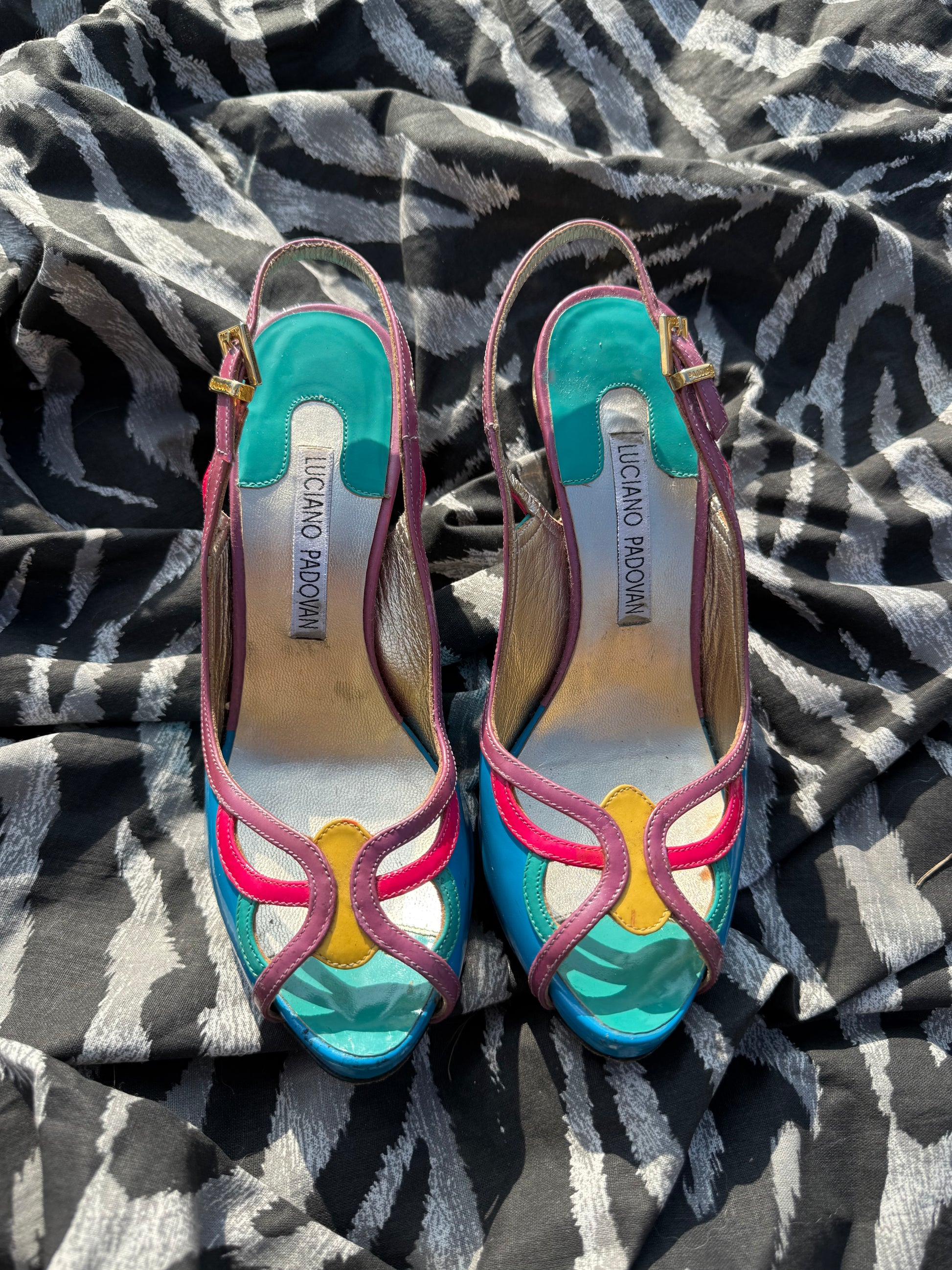 Sandali tacco alto slingback Luciano Padovan anni 90