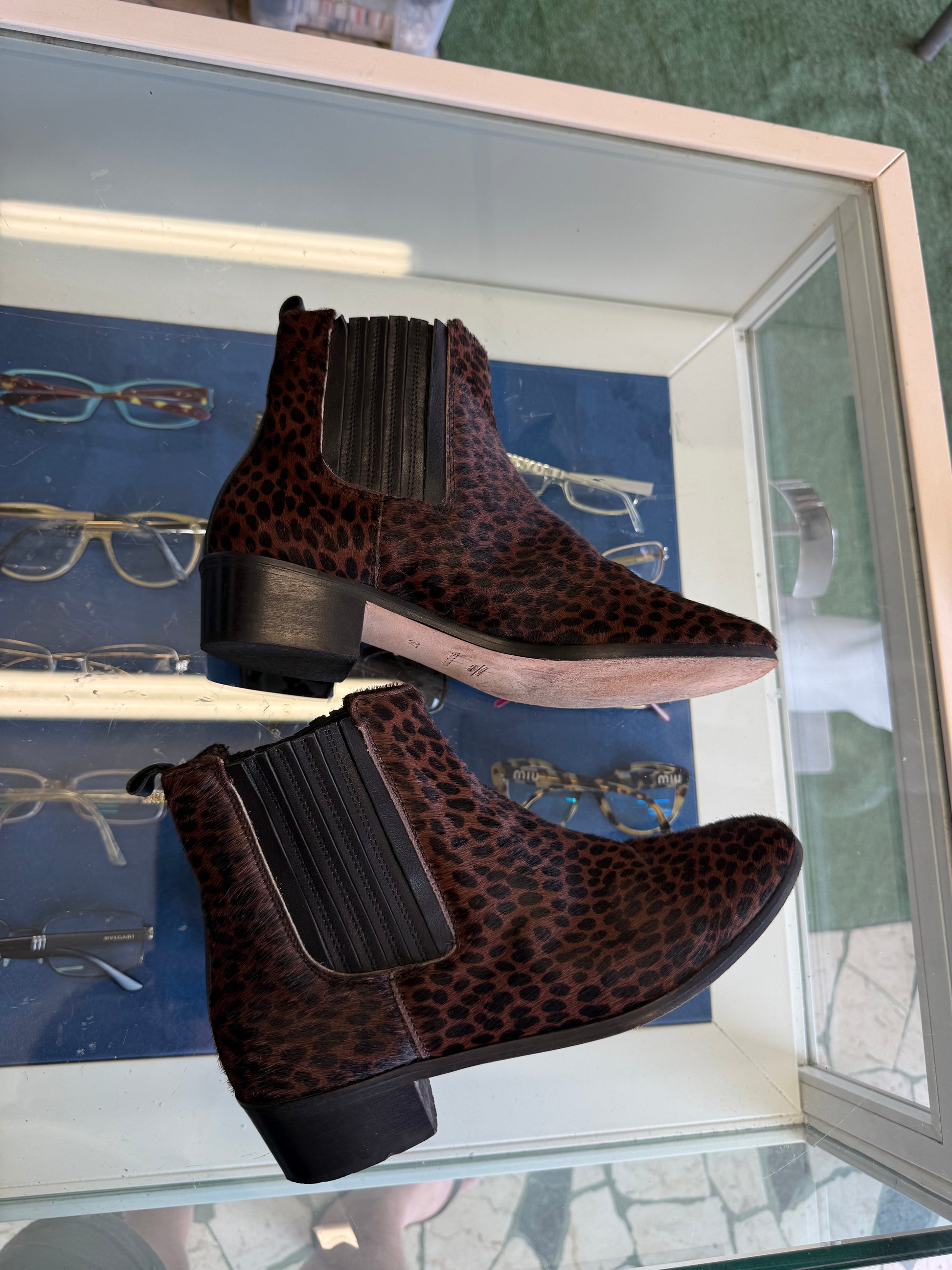 Polacchini Max Mara in cavallino stampa leopardo