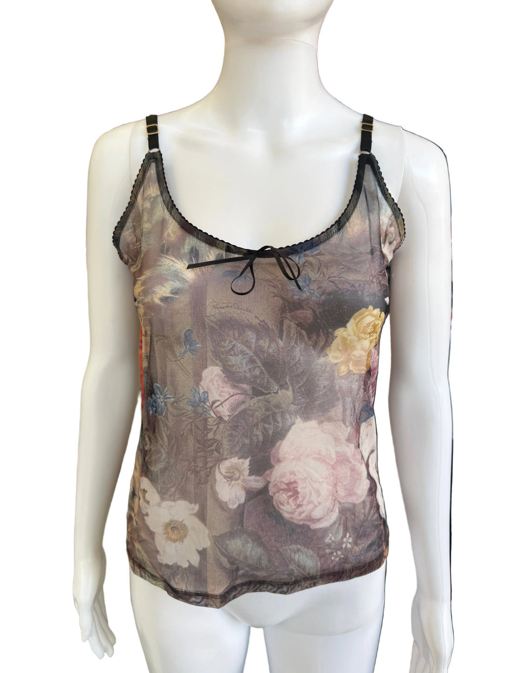 Top floreale Roberto Cavalli leggero 00s