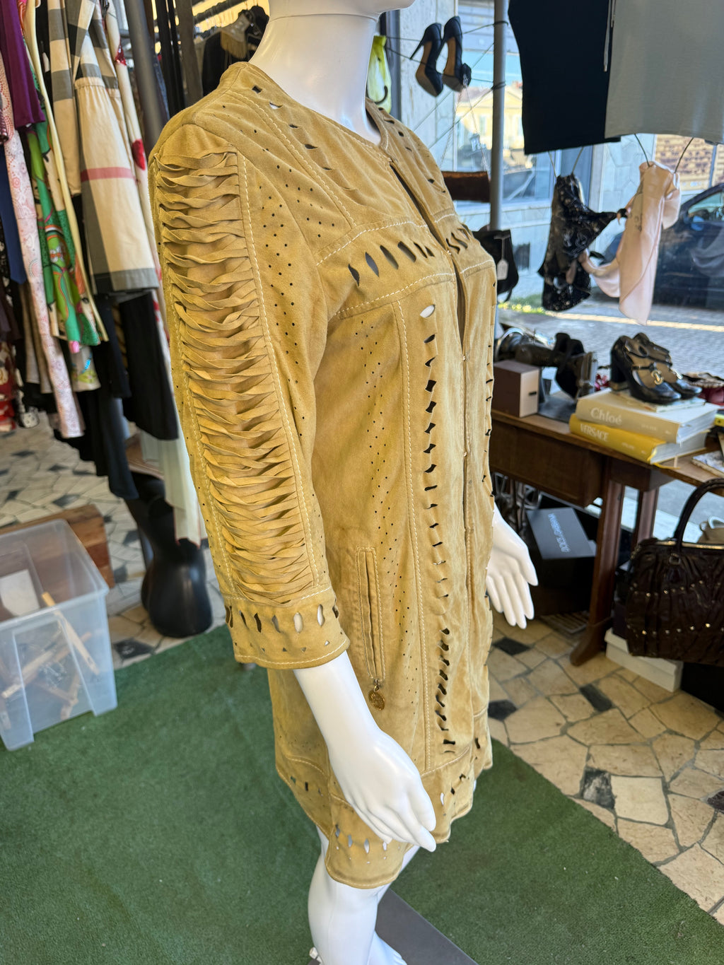 Giacca Western Roberto Cavalli in pelle 00s