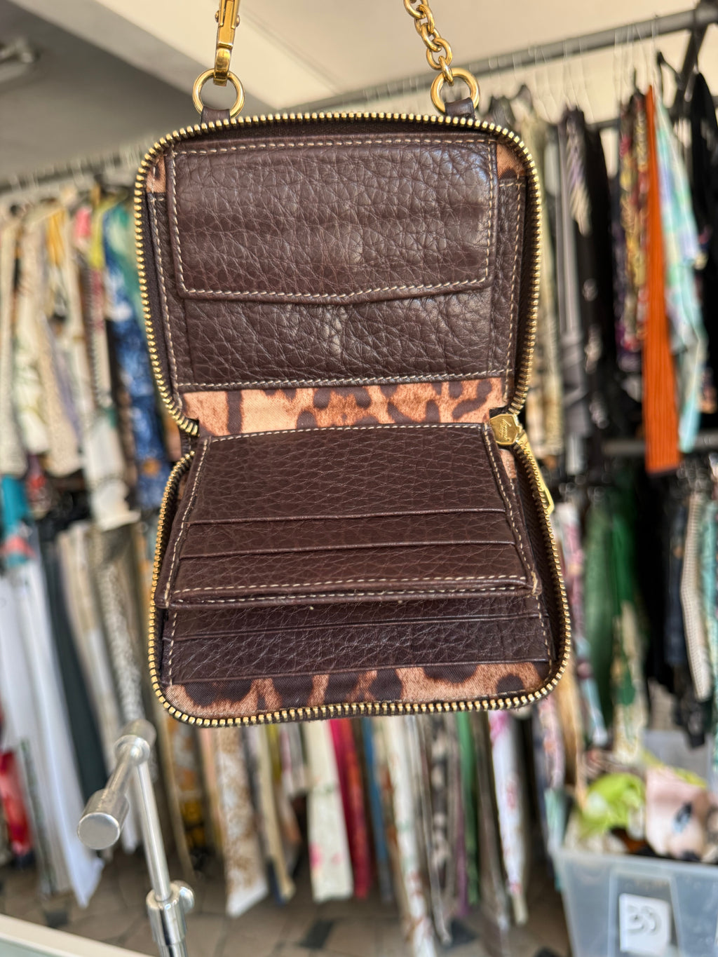 Micro pochette Dolce & Gabbana cavallino leopardato 00s