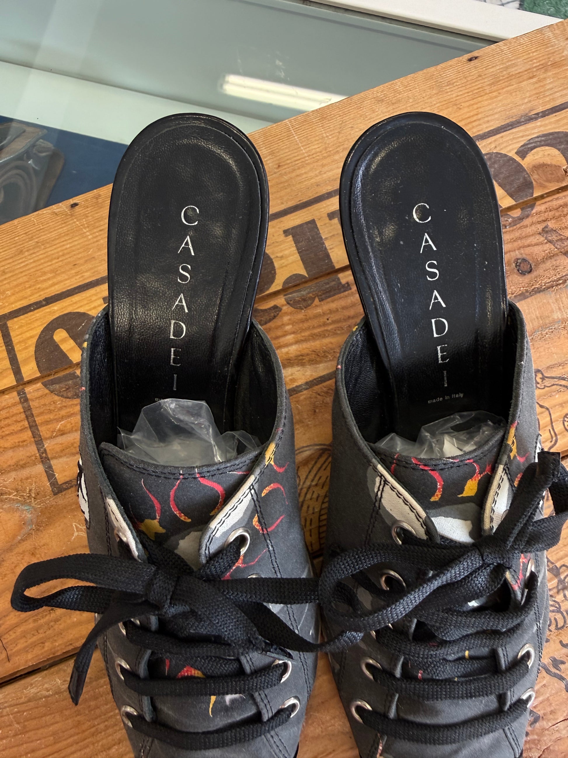 Sandali Sabot Casadei stringati Tatoo 2000s