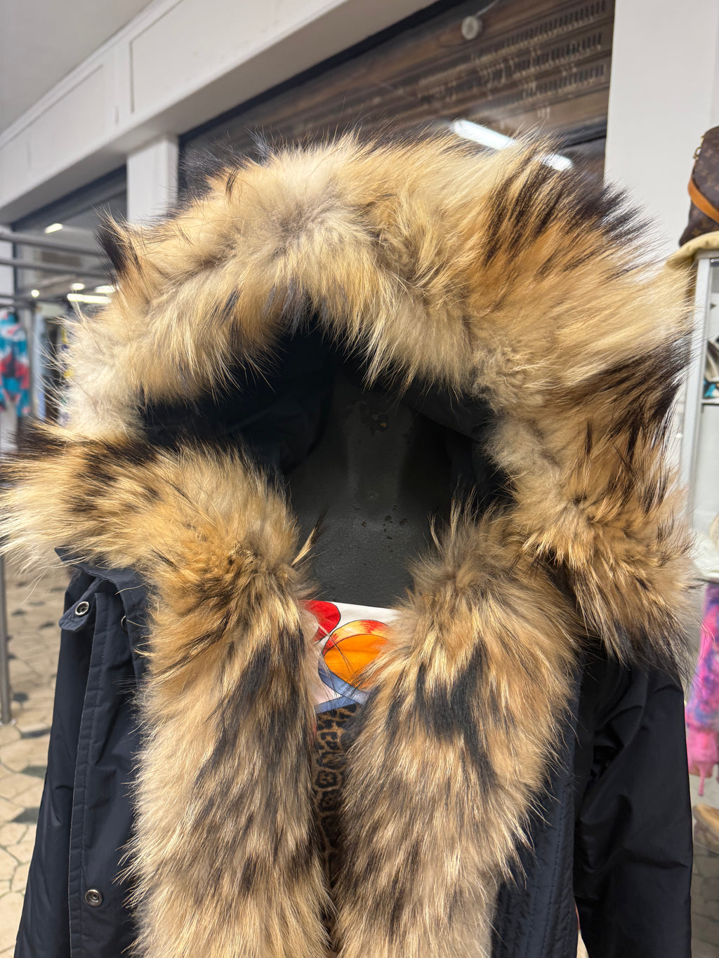 Giubbotto lungo Woolrich bordo coyote