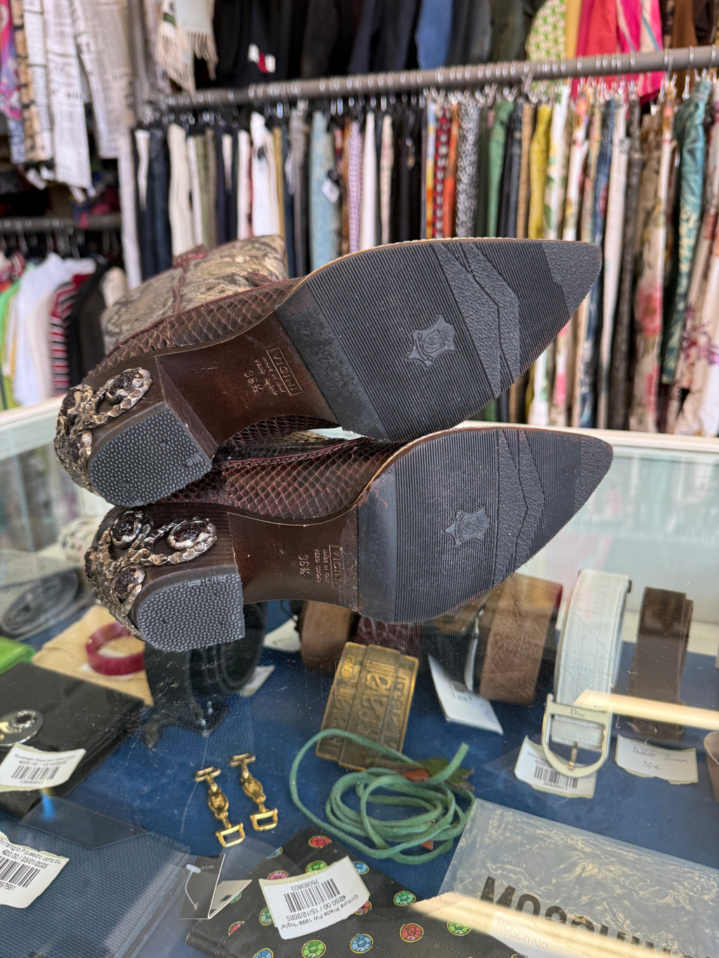 Stivali gioiello Giuseppe Zanotti Cowboy Texani pitone