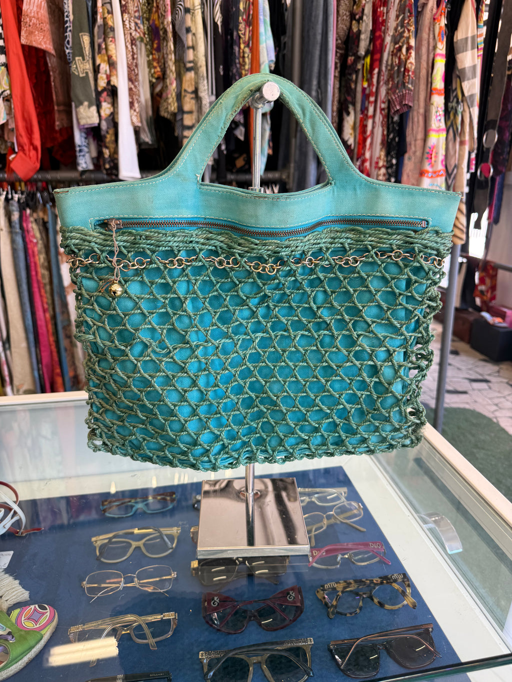 Borsa estiva Roberta Di Camerino paglia intrecciata 60s