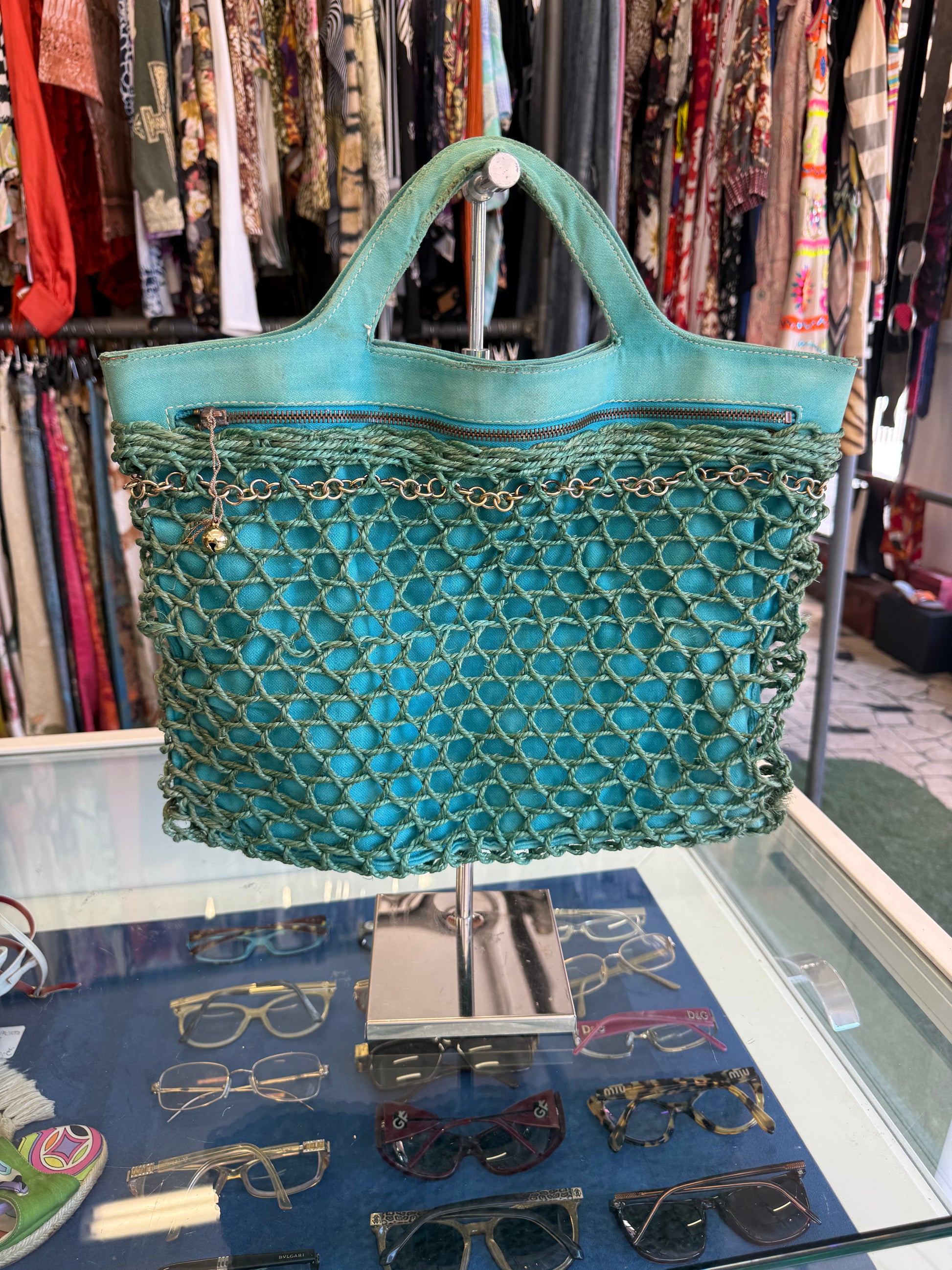 Borsa estiva Roberta Di Camerino paglia intrecciata 60s