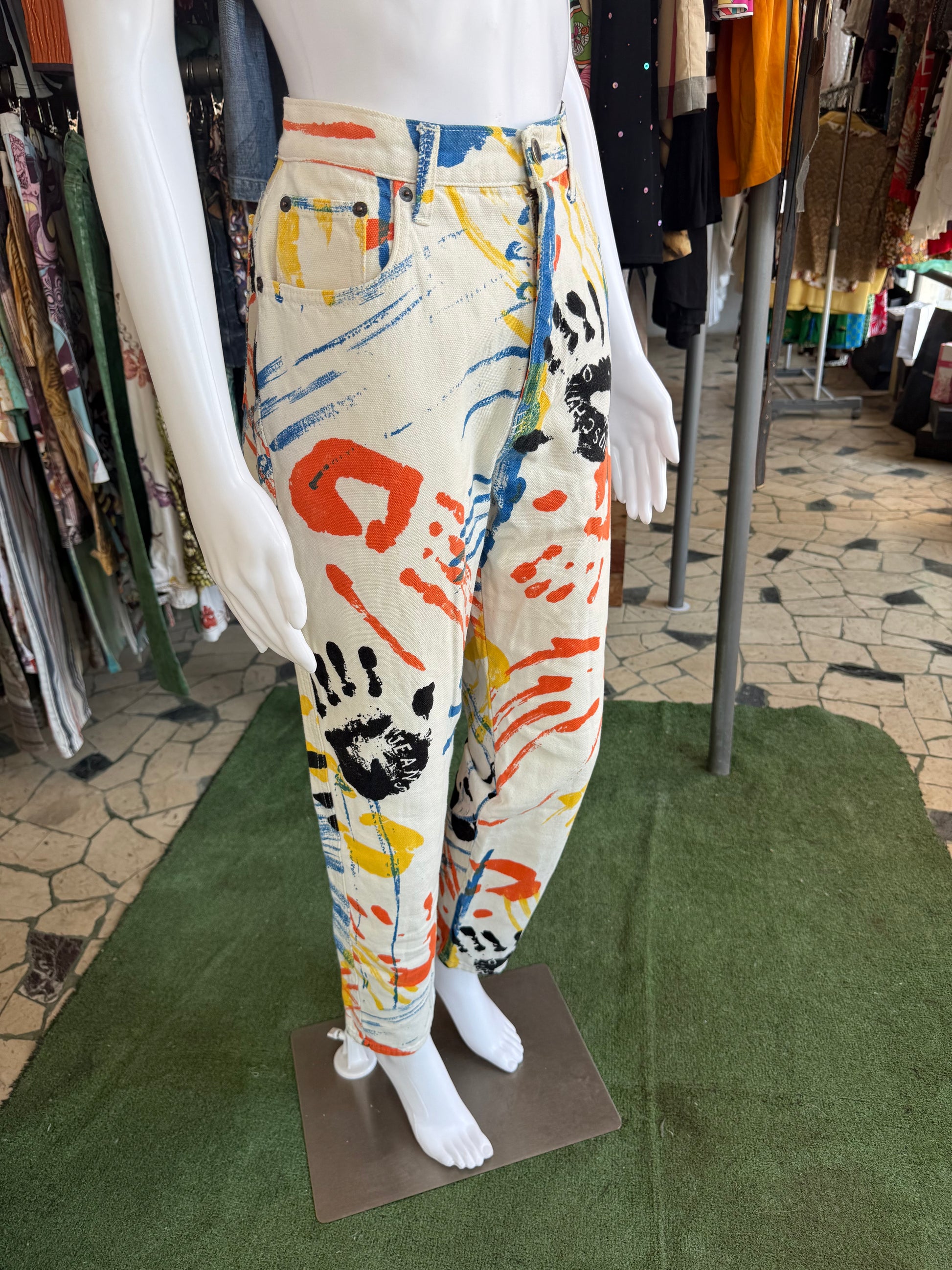 Jeans Moschino Graffiti mani 1990s