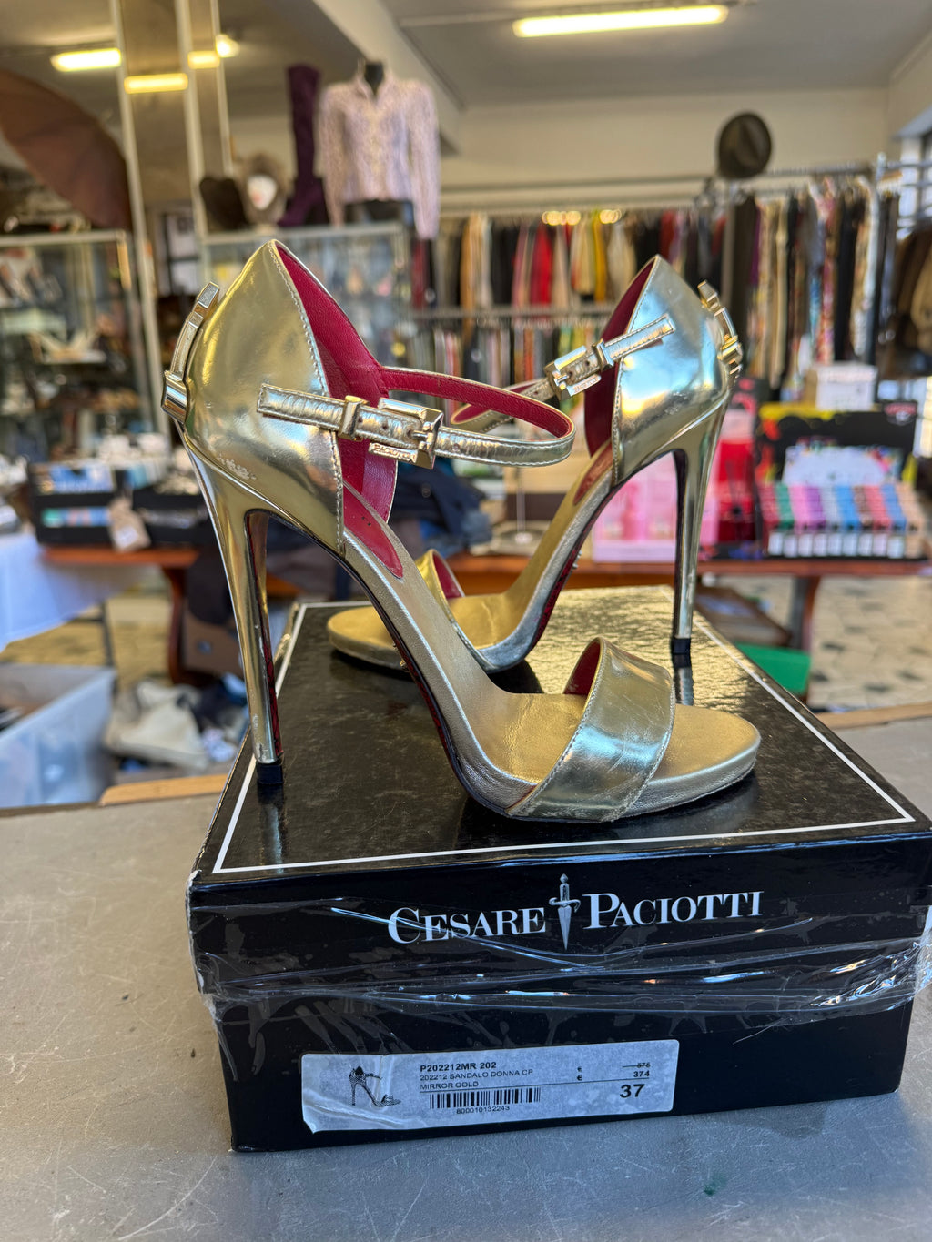 Cesare Paciotti sandali Dagger Heels Lady Blade oro 37
