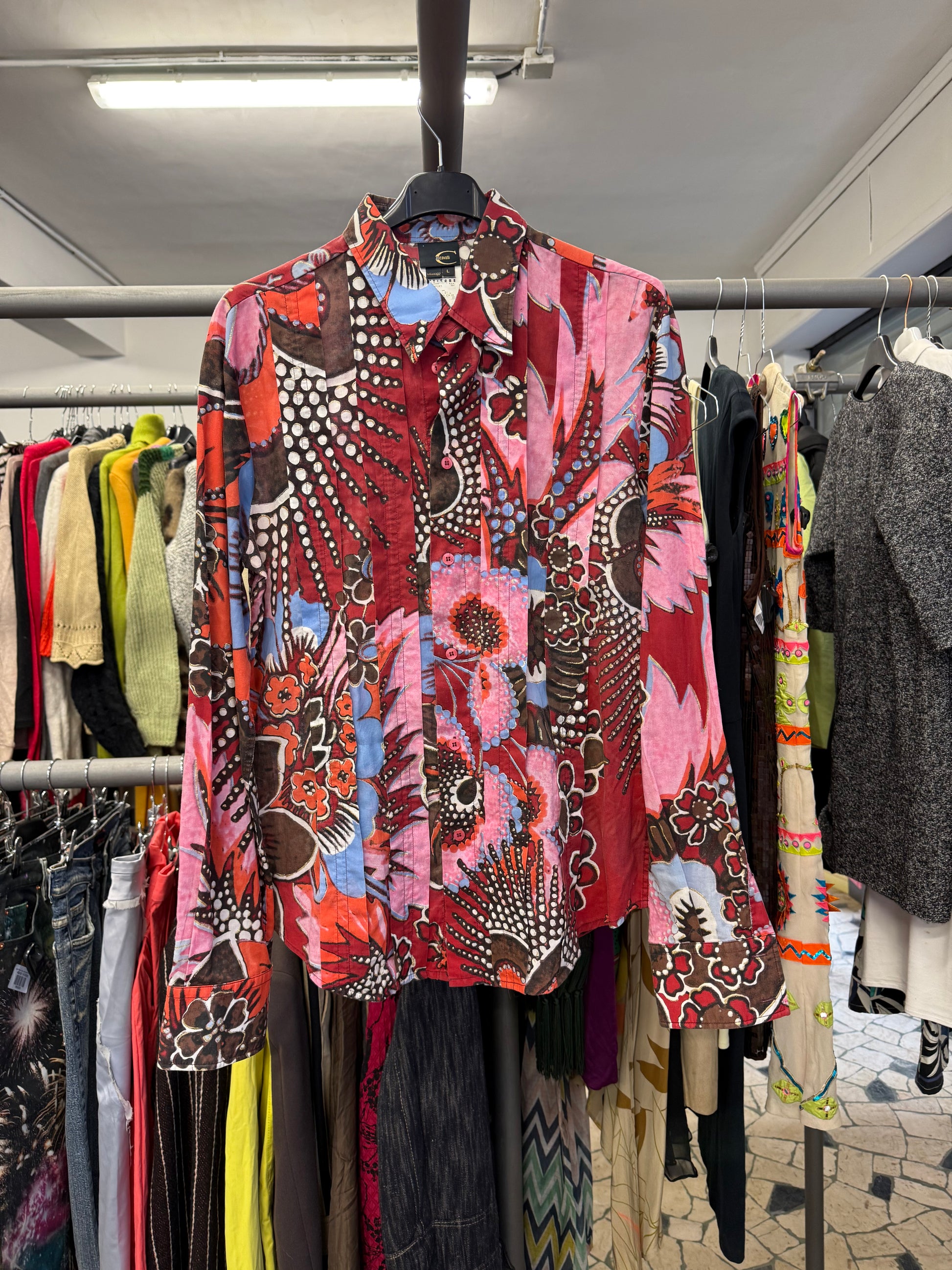 Camicia Roberto Cavalli fiori