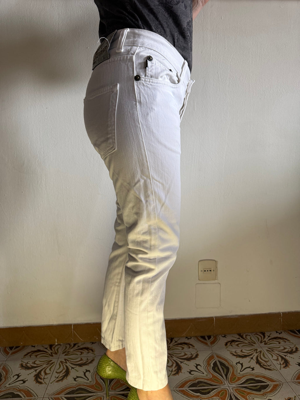 Jeans elengante bianco Roberto Cavalli Just 2000”