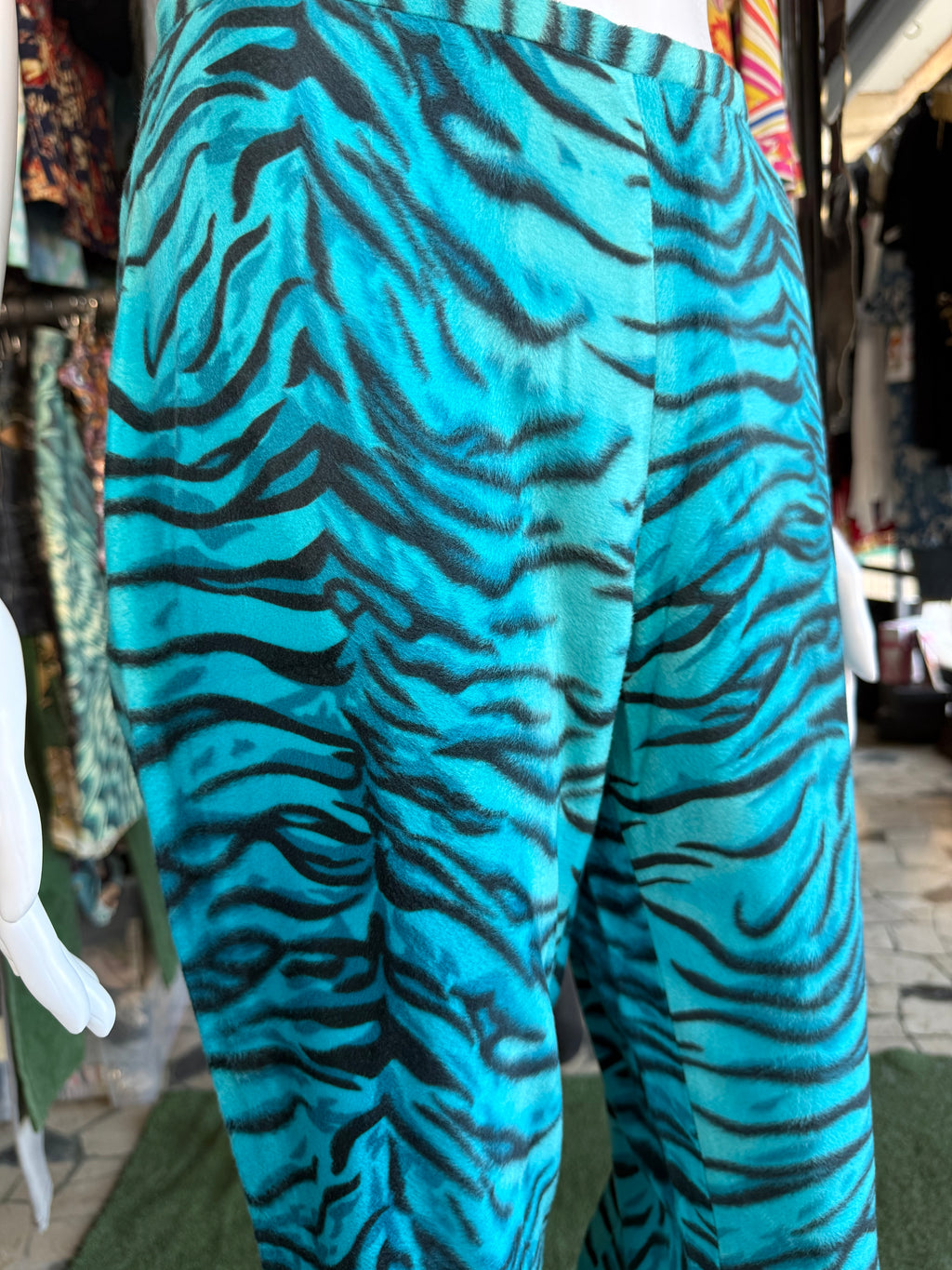 Pantalone Versace tigre blu 90s nuovo