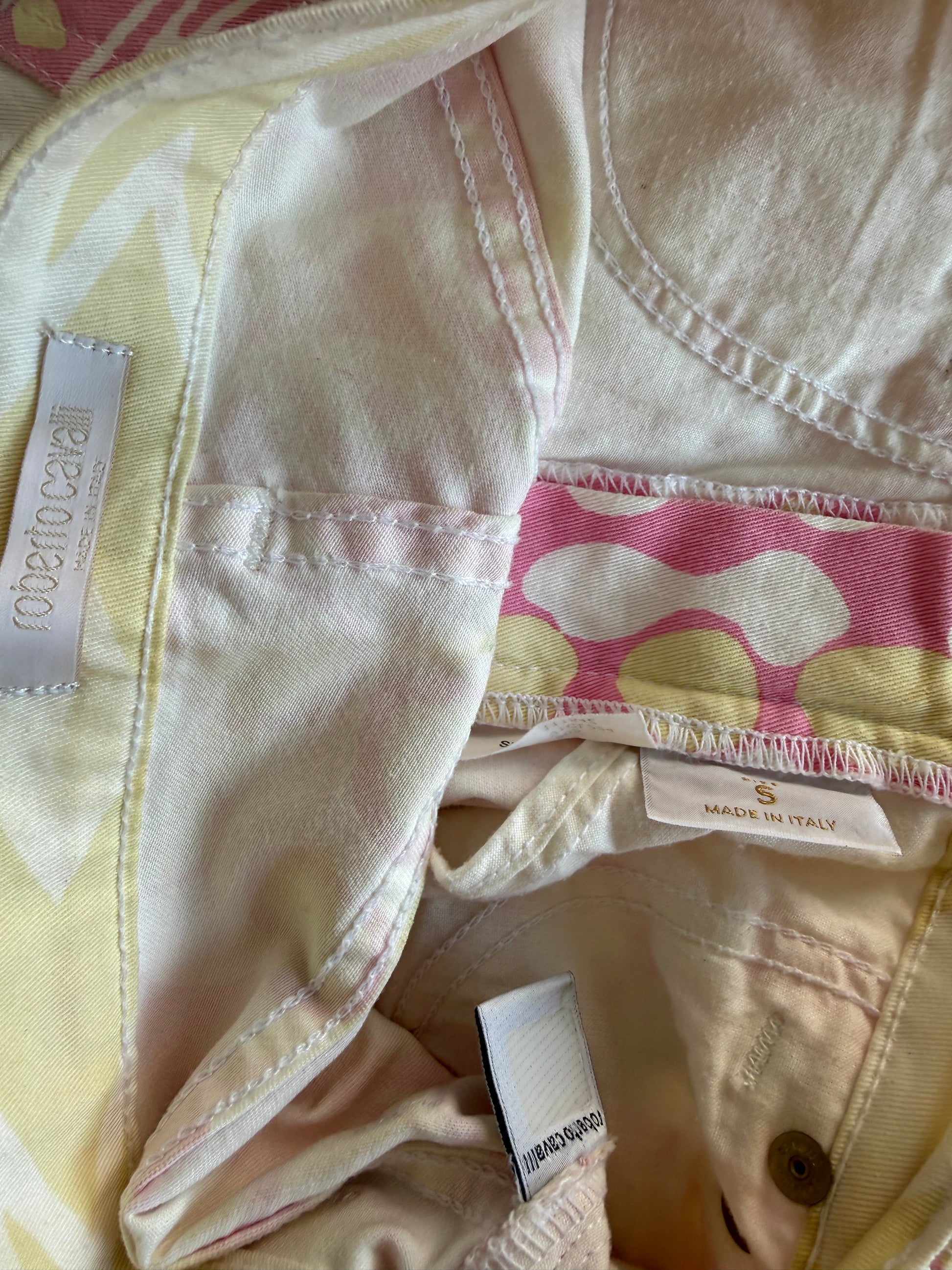 Jeans bandana Roberto Cavalli rosa SS2003