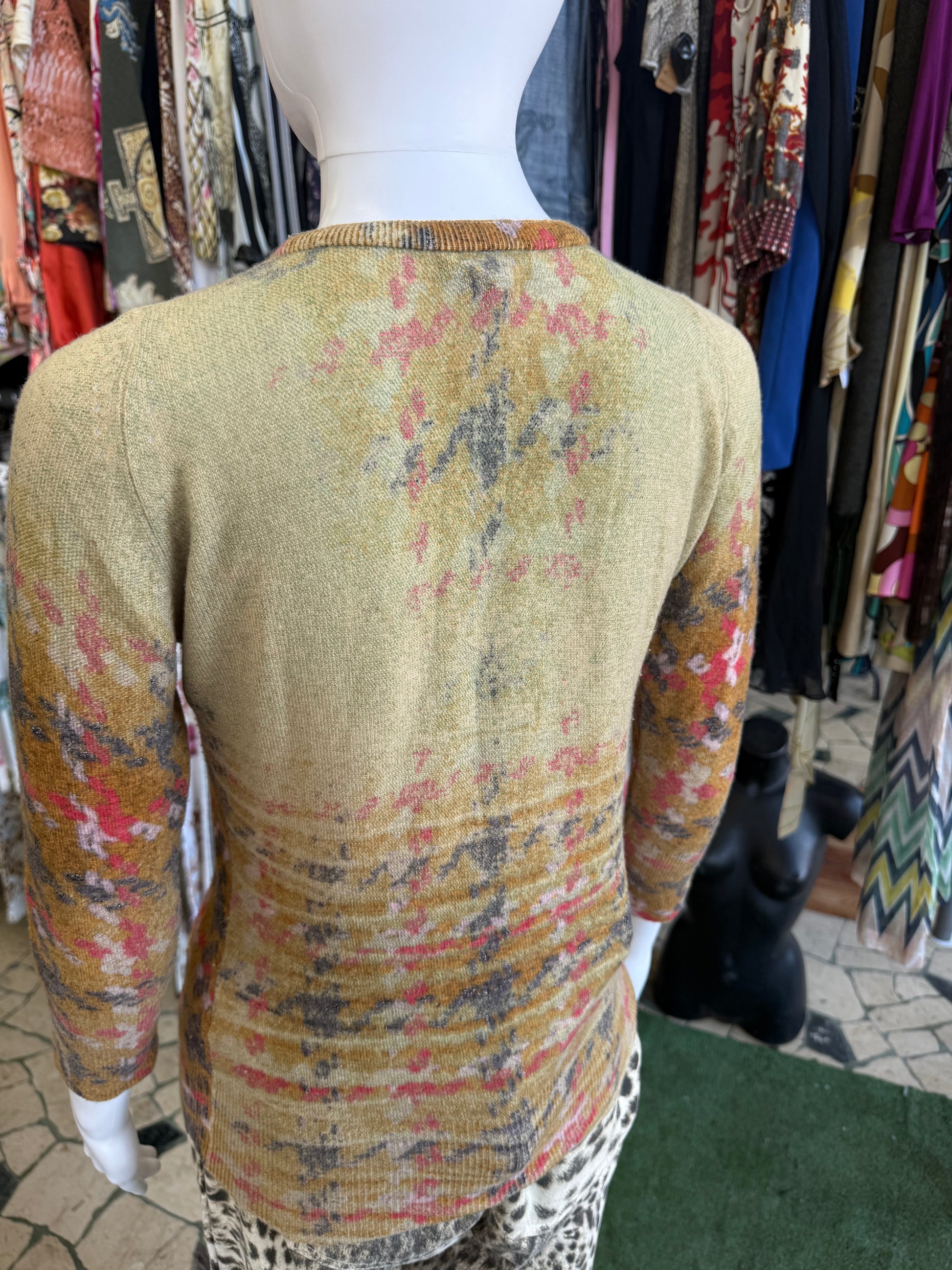 Cardigan Roberto Cavalii FW2002 pied de poule degradè