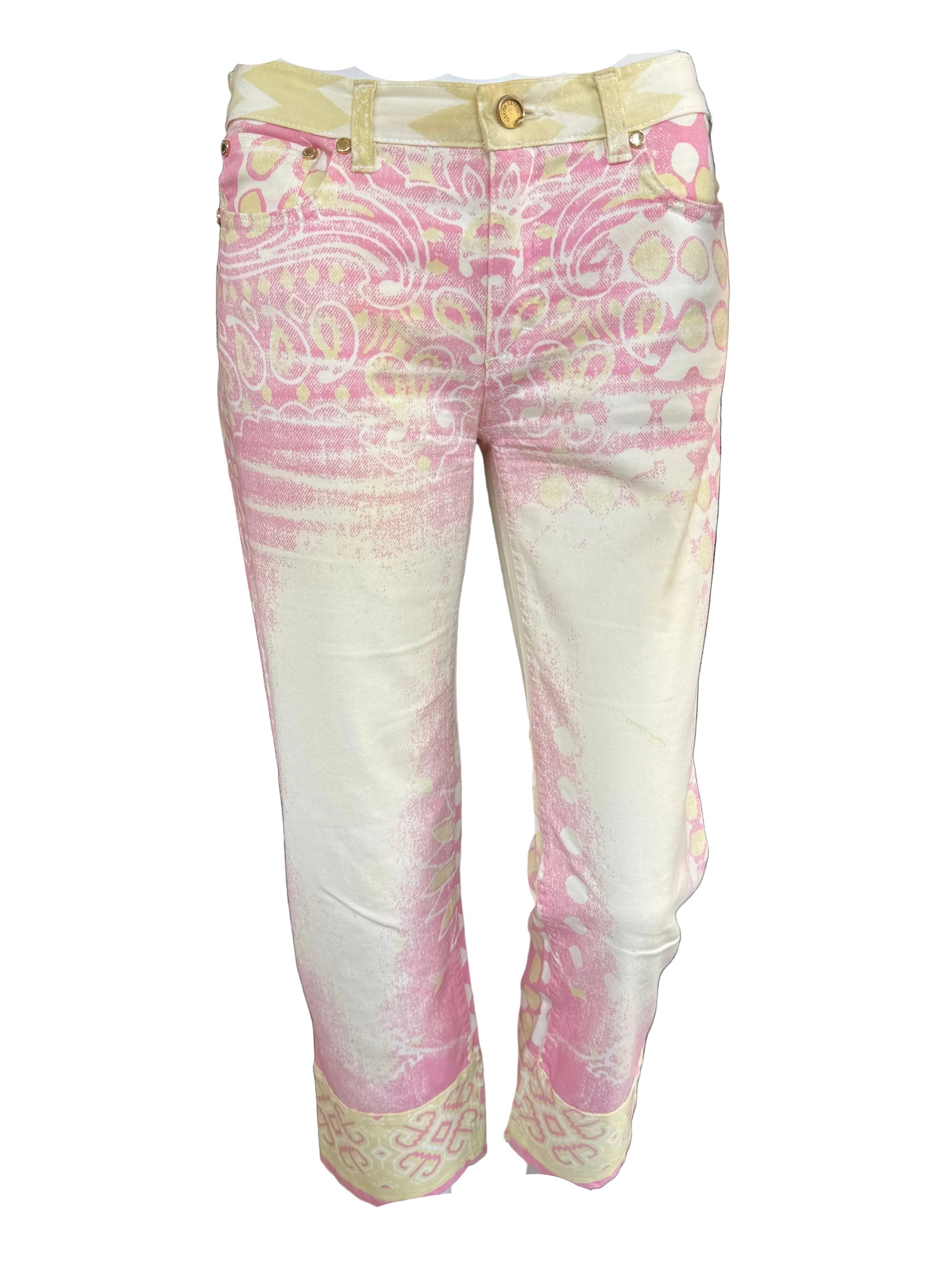 Jeans bandana Roberto Cavalli rosa SS2003