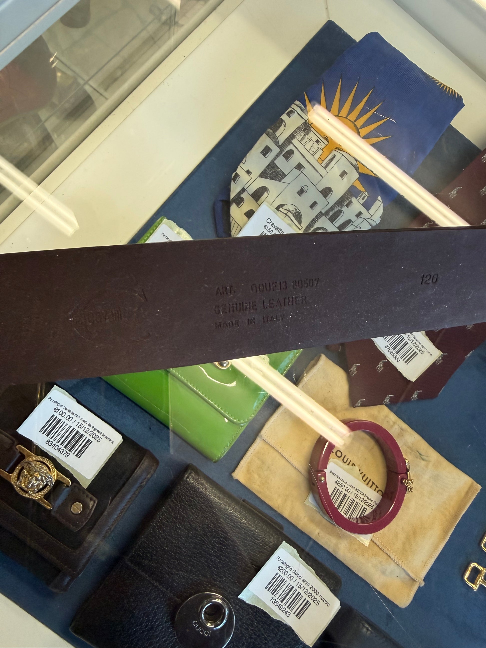 Cintura Roberto Cavalli Just 2000” fibbia scritte  nuova con cartellino