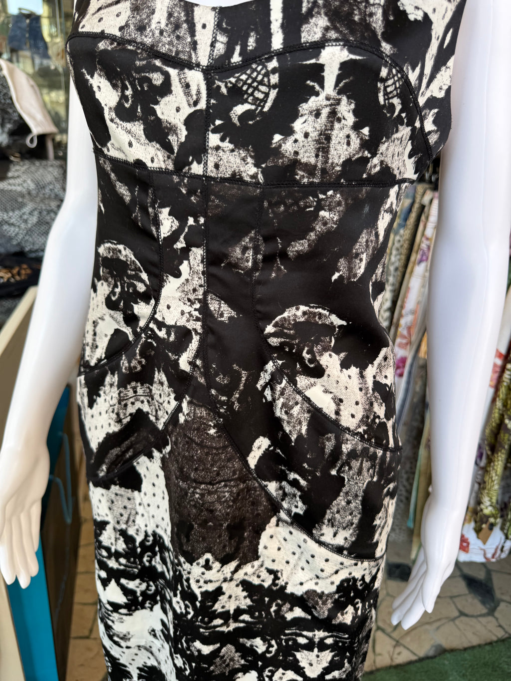 Abito Roberto Cavalli stampa pizzo 00s
