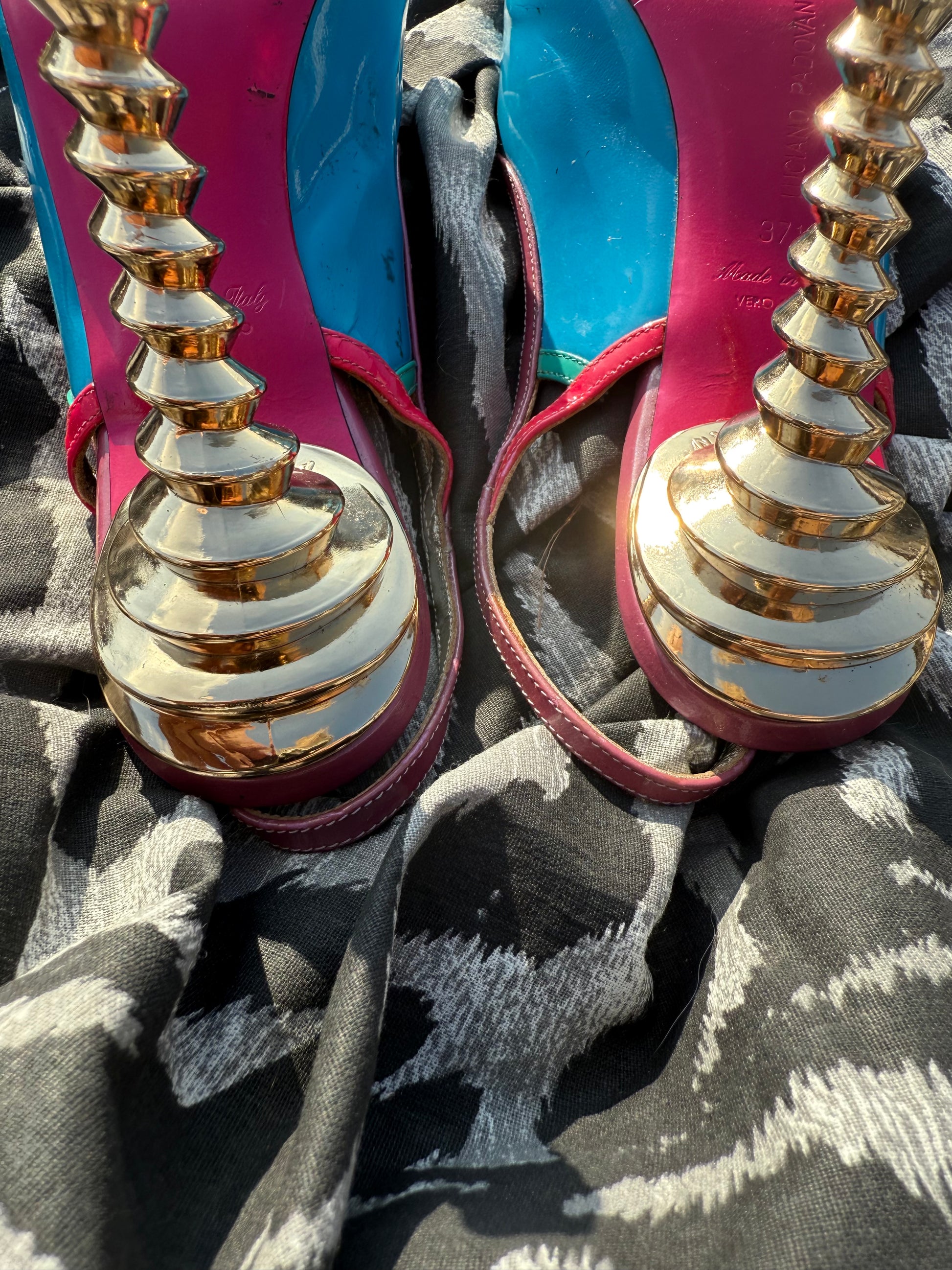 Sandali tacco alto slingback Luciano Padovan anni 90