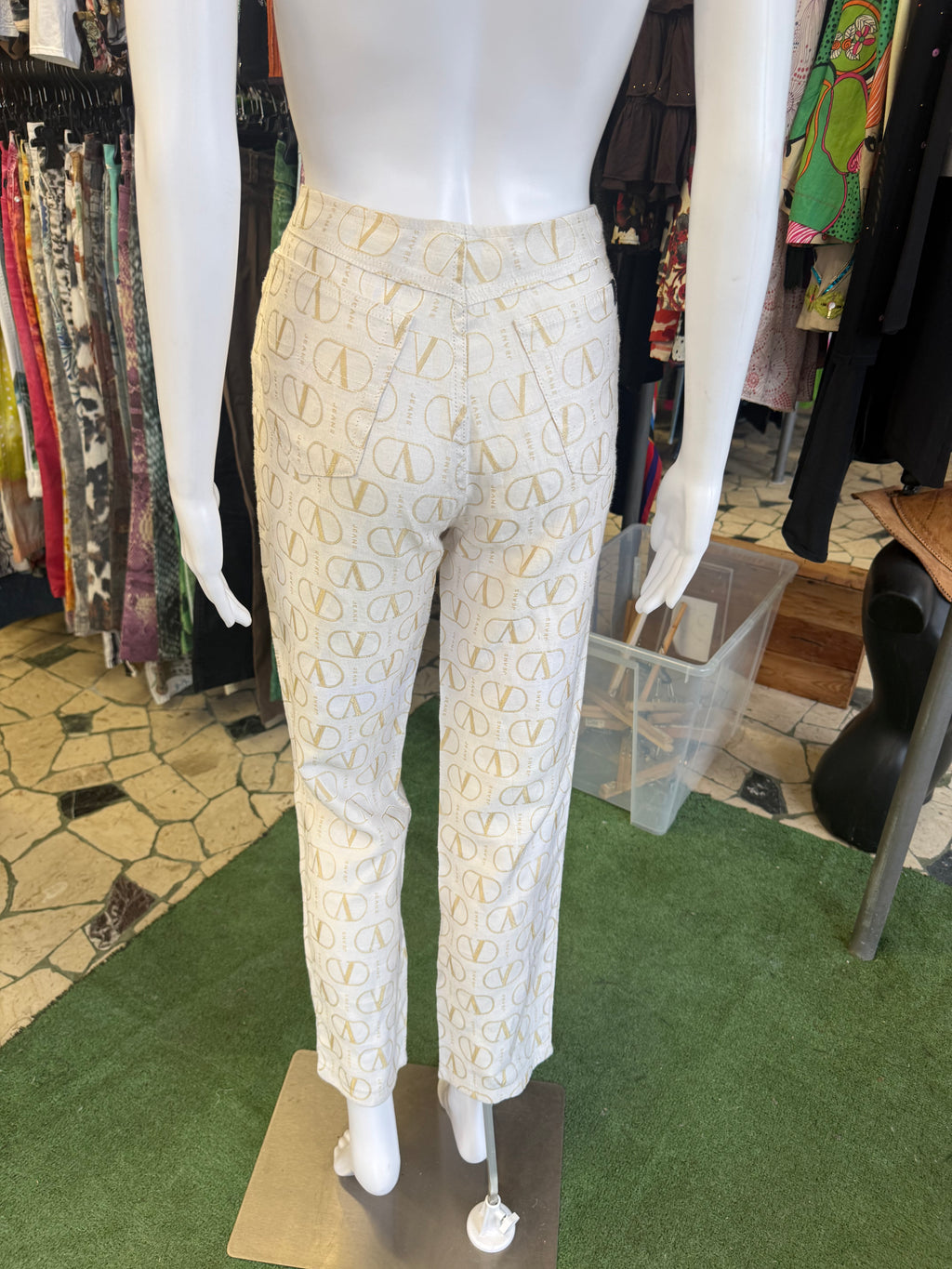 Pantalone Valentino Garavani V logo anni 90s