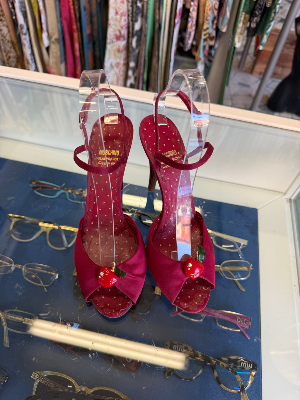 Sandali Moschino mele rosse 90s