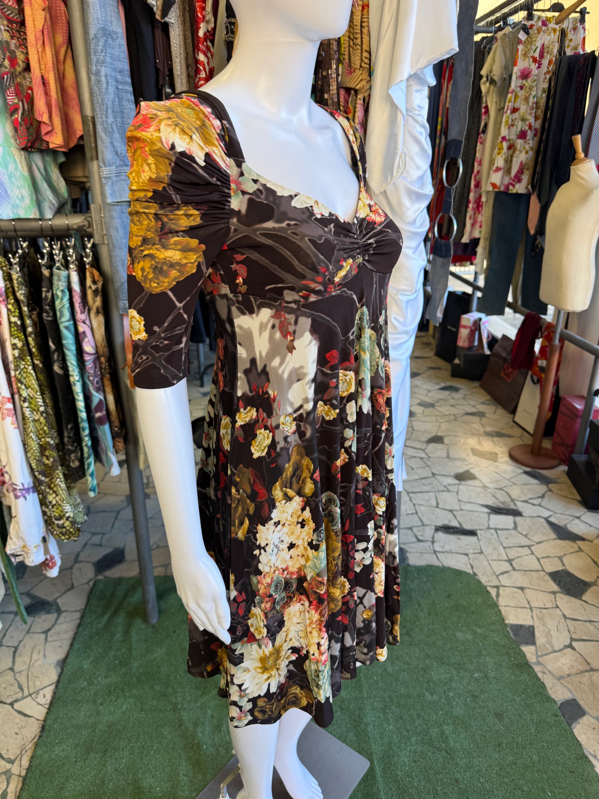 Abito Roberto Cavalli floreale anno 2000s