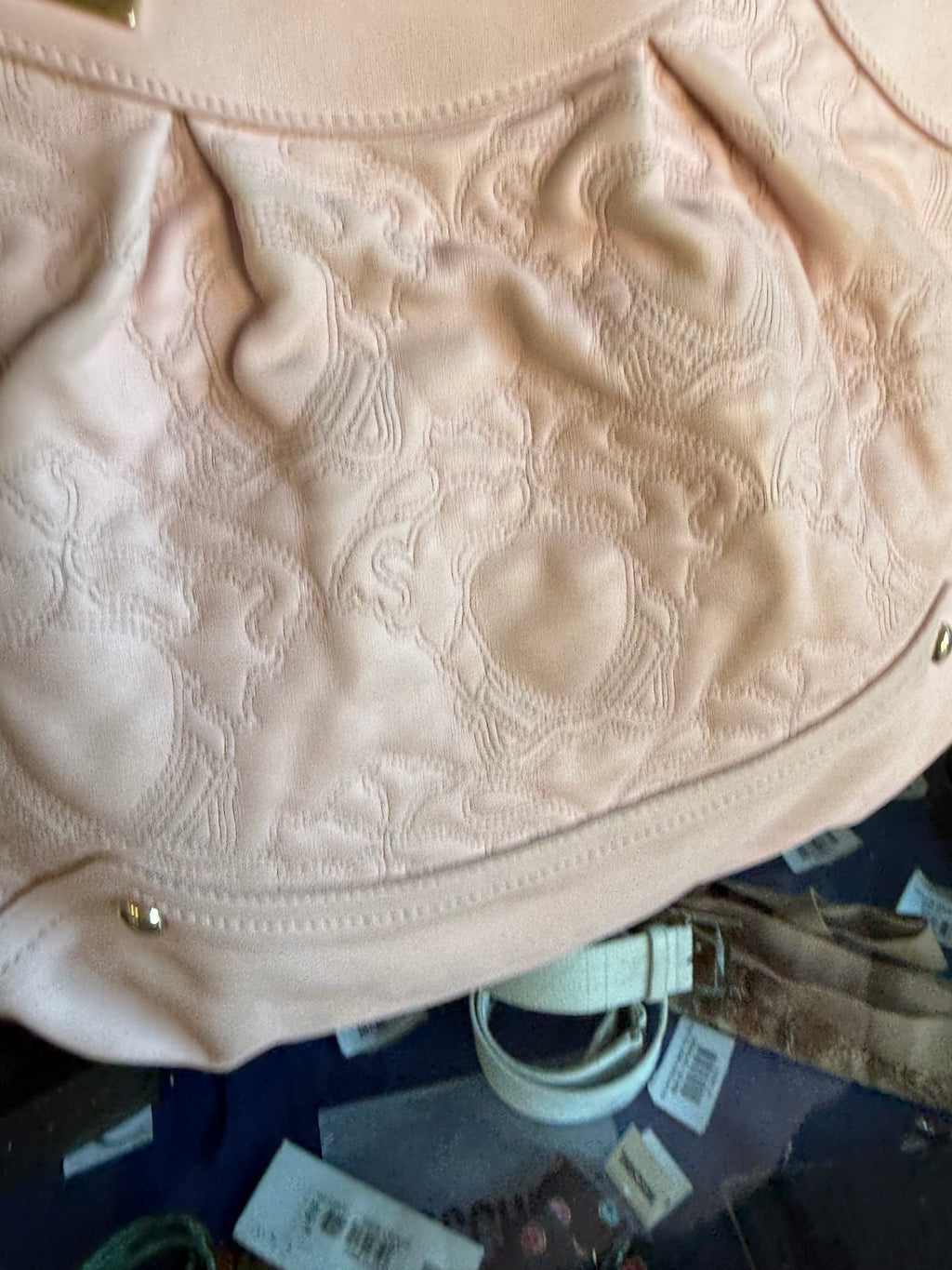 Borsa Versace barocco in nappa rosa