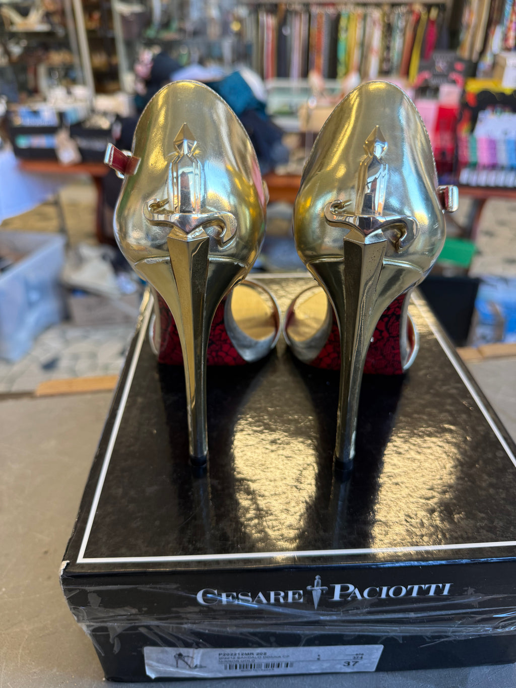 Cesare Paciotti sandali Dagger Heels Lady Blade oro 37