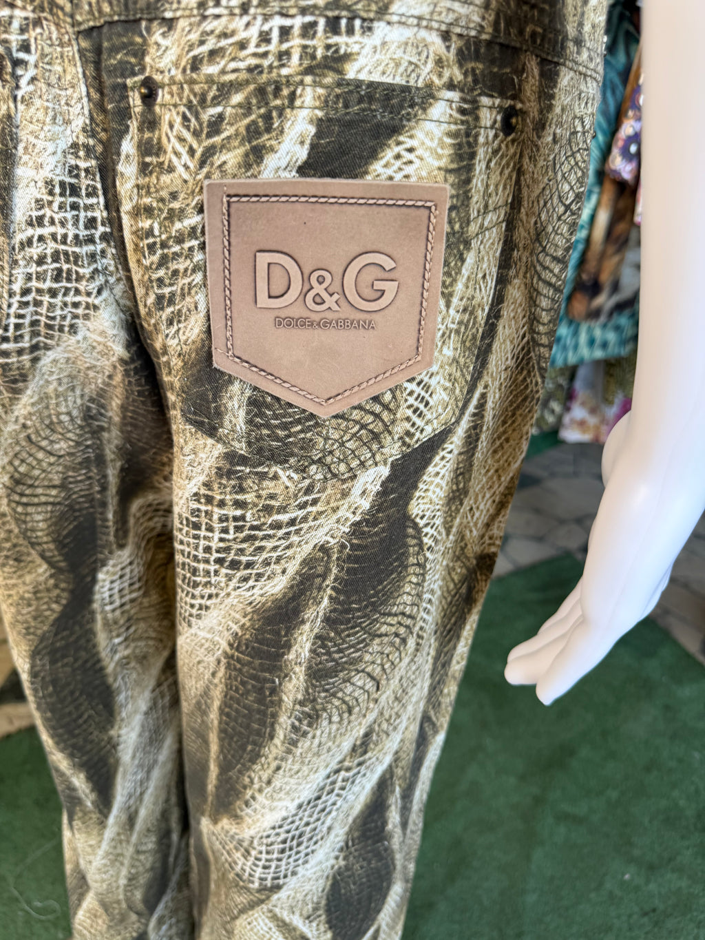 Pantalone Dolce & Gabbana rete da pesca 00s