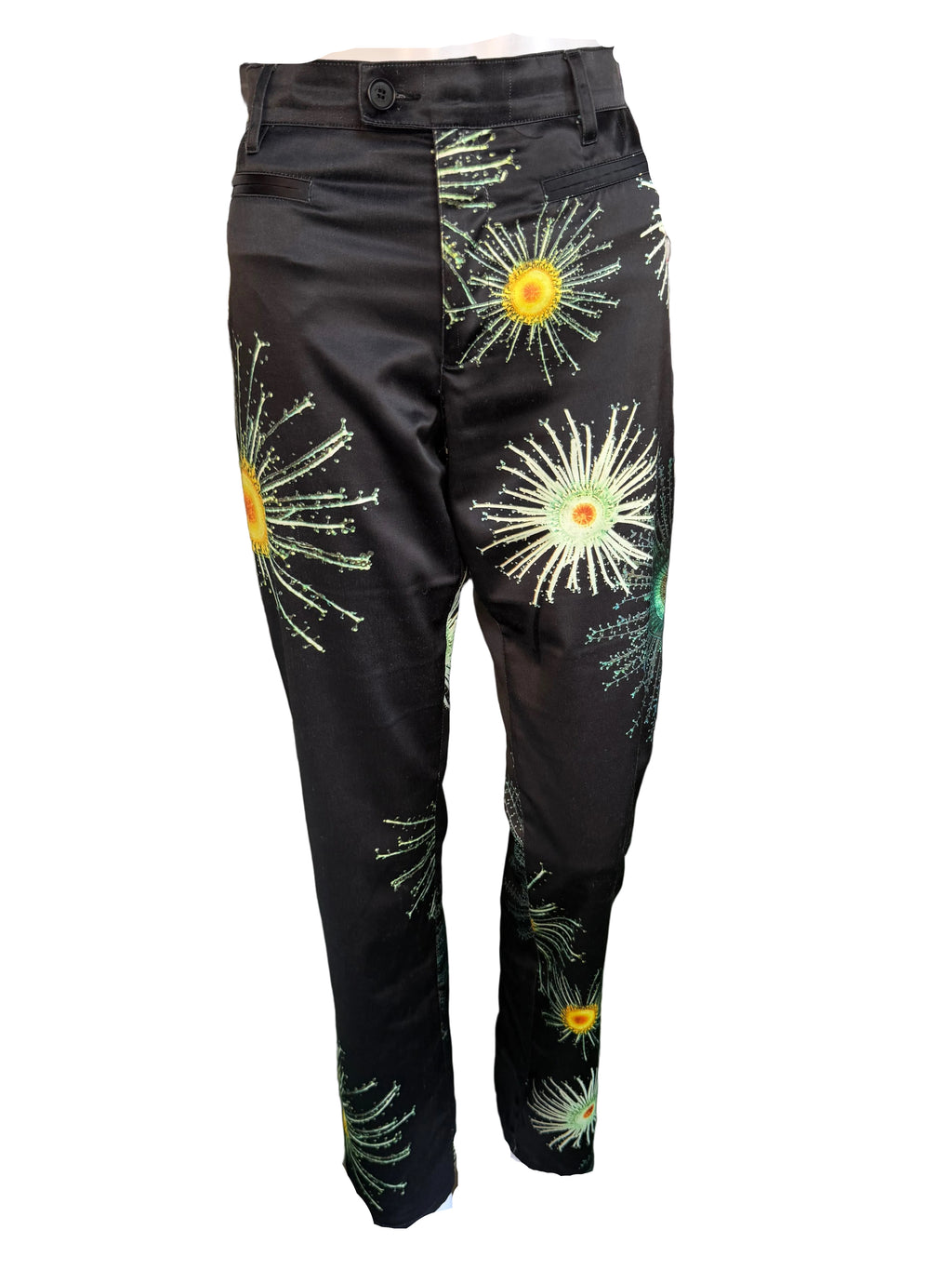Pantaloni Moschino fiori a microscopio 90s 44