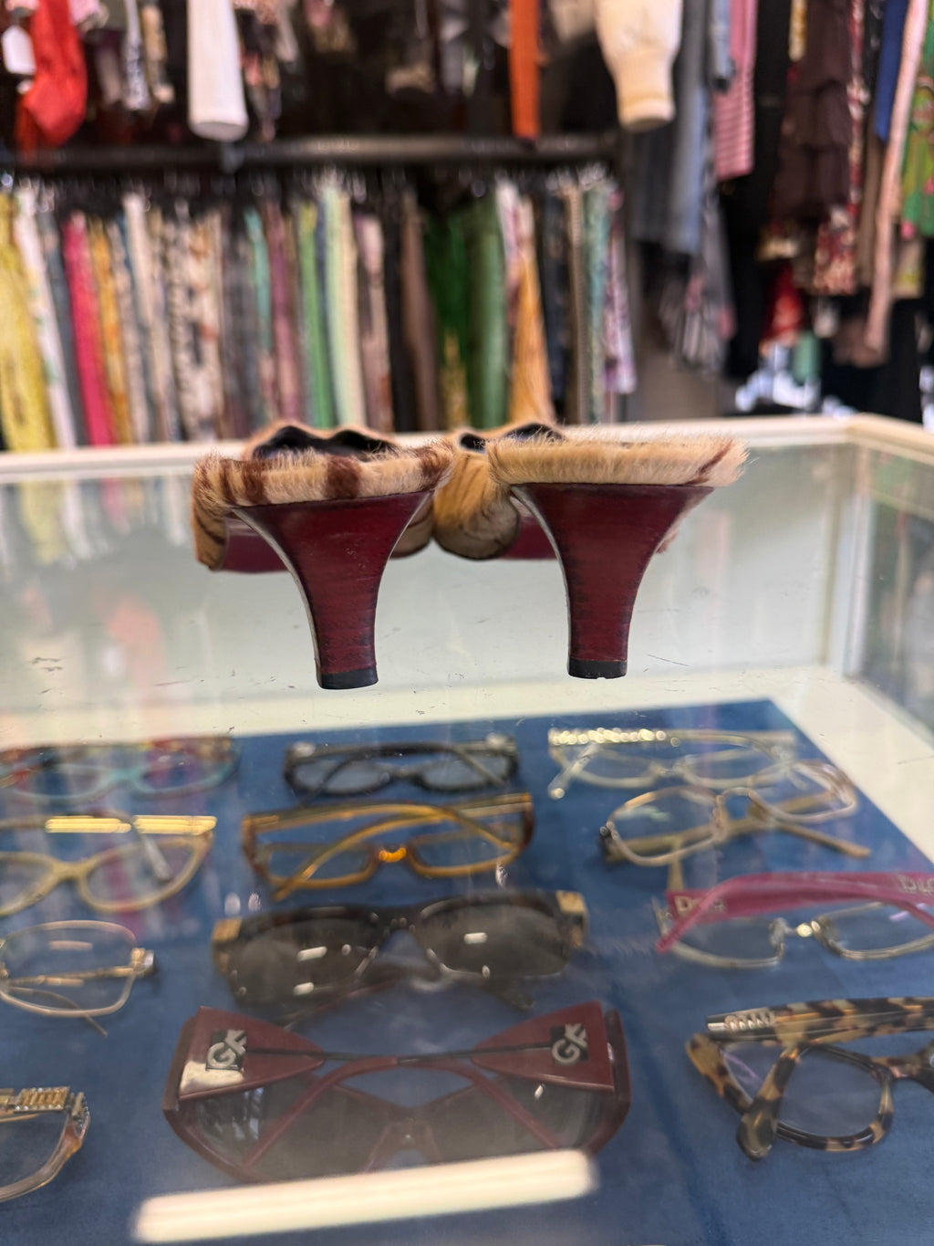 Sabot Valentino Garavani cavallino zebrato 90s/00s