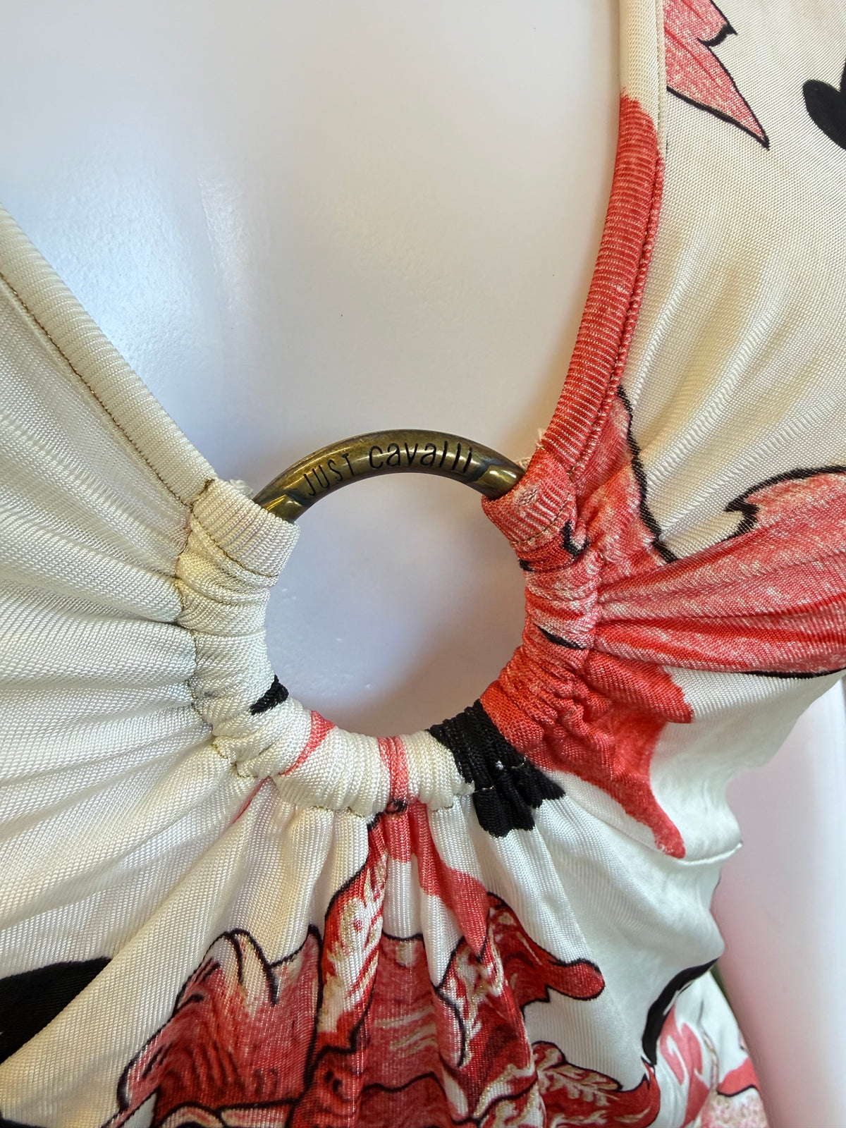 Abito Roberto Cavalli fiori d’ibisco 00s